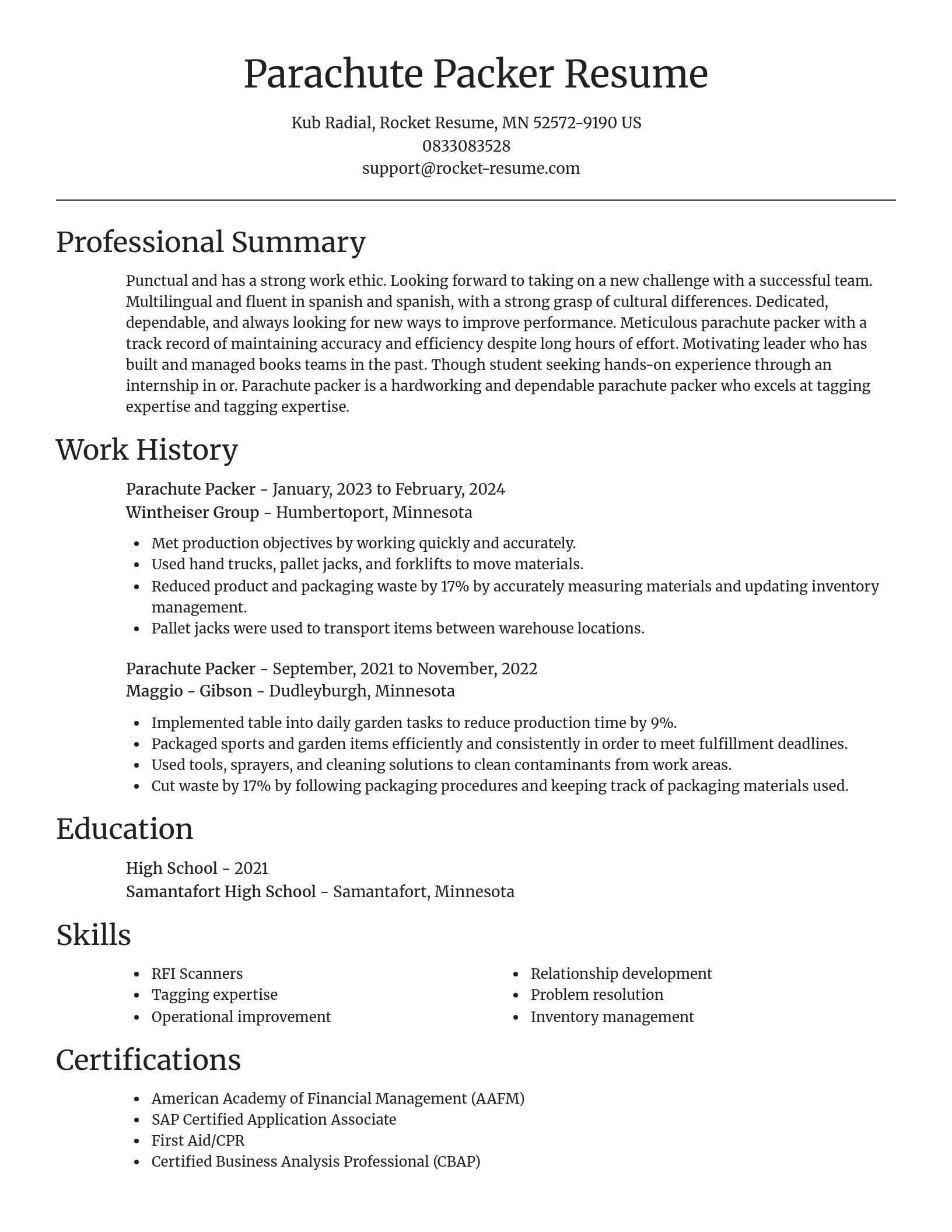 Focal Point resume template