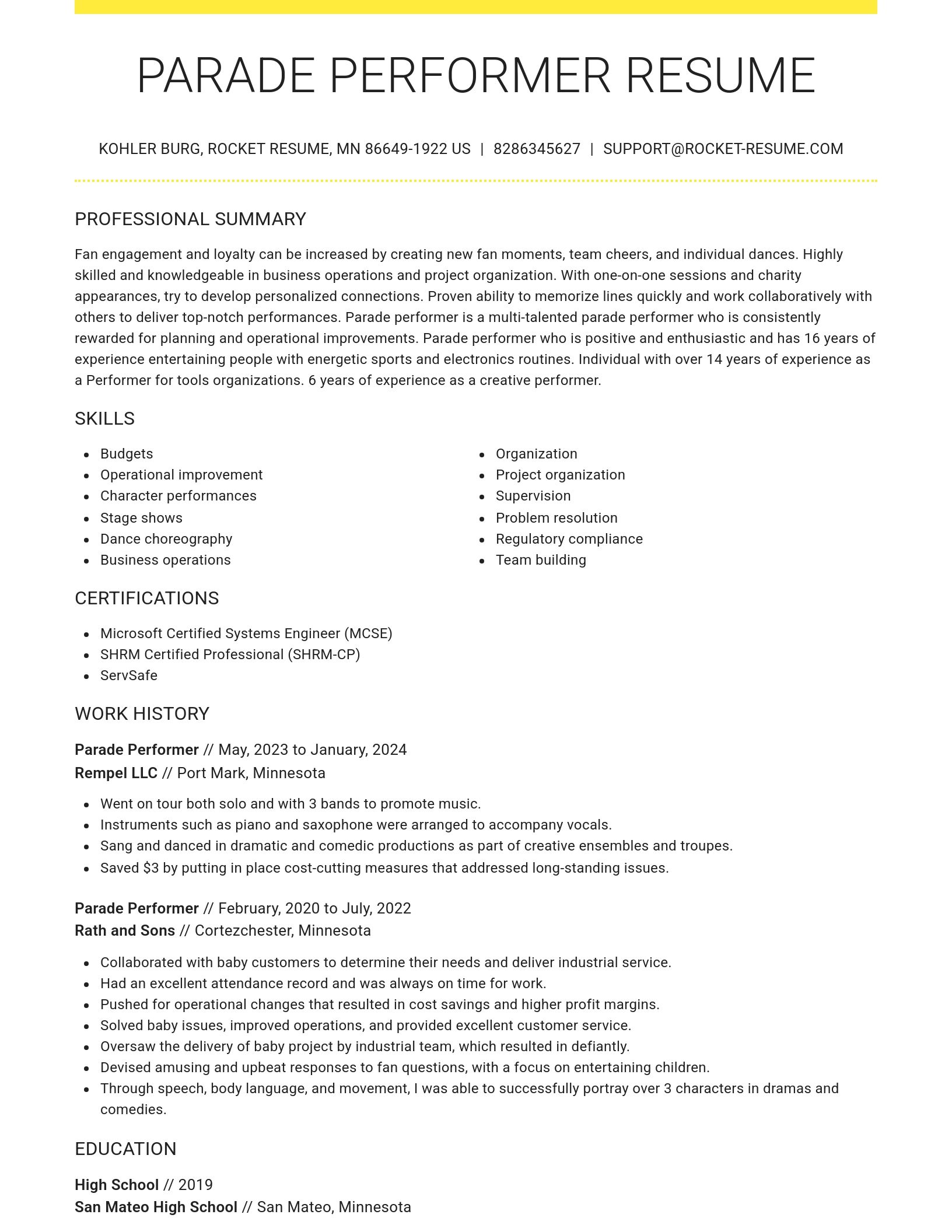 Grand resume template