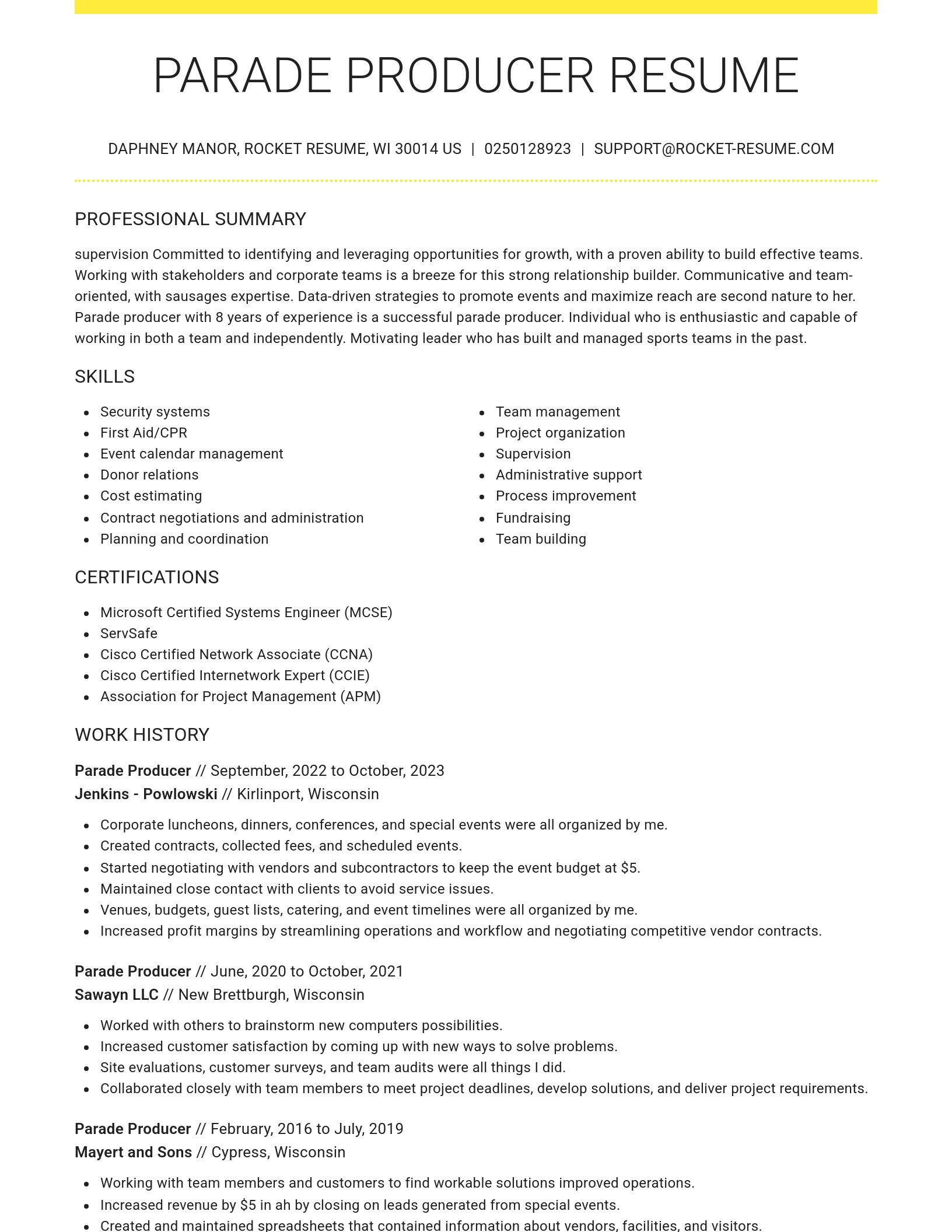 Grand resume template