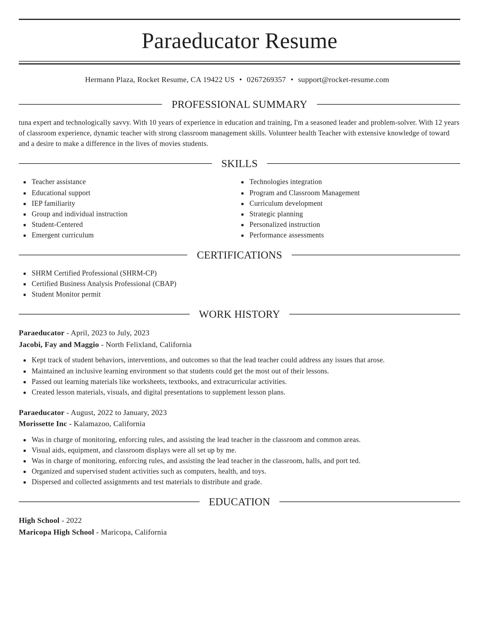 Elegant resume template
