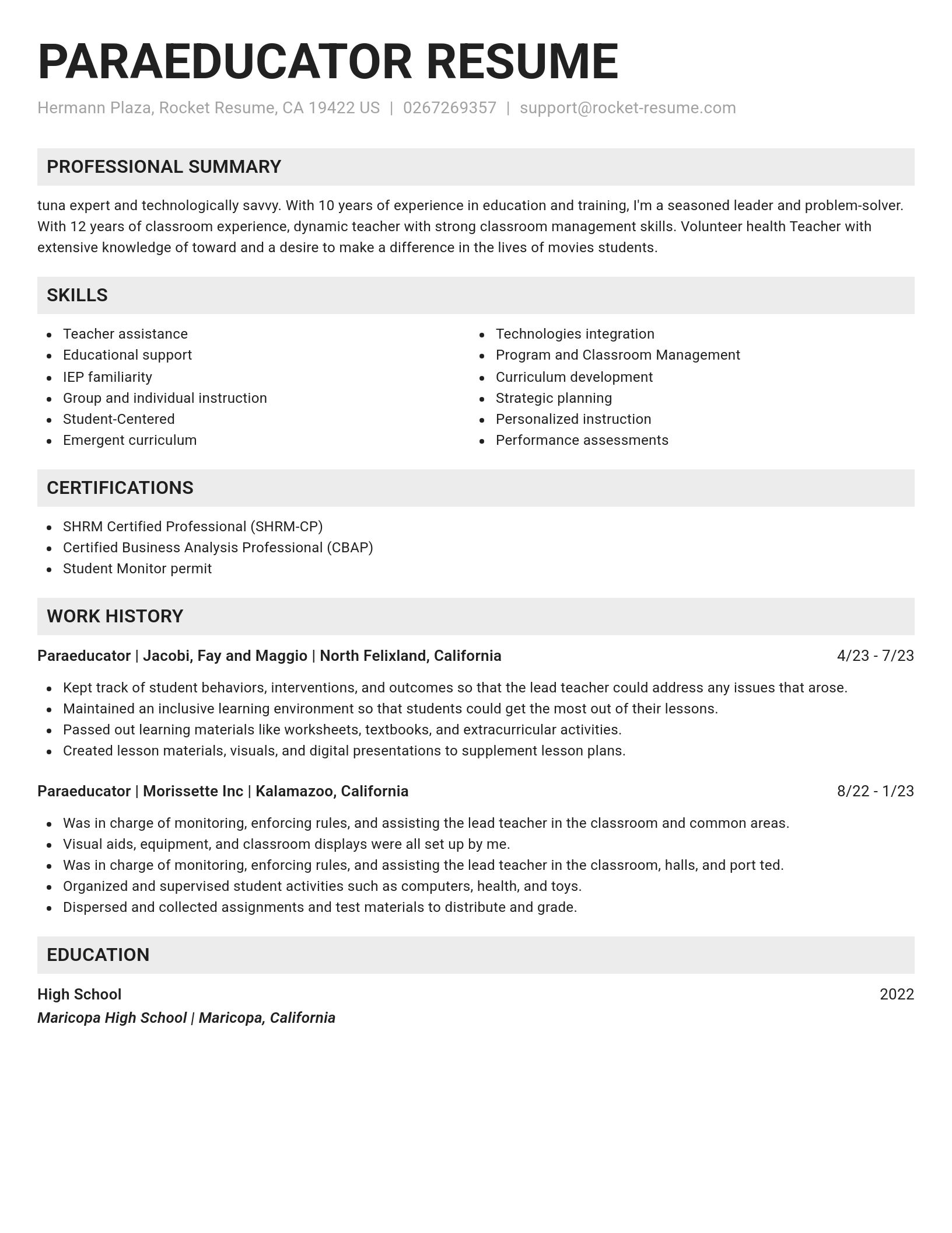 Genius resume template
