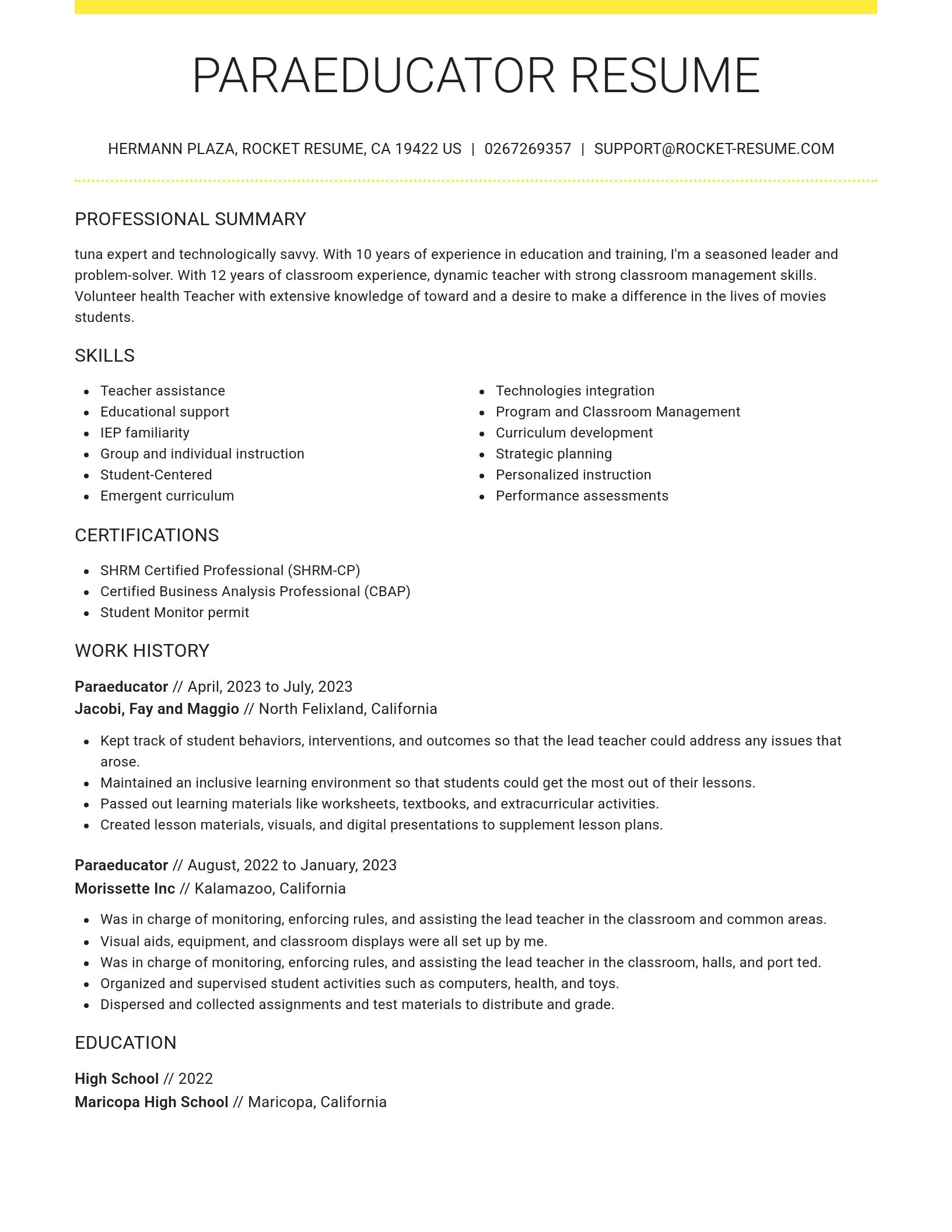 Grand resume template