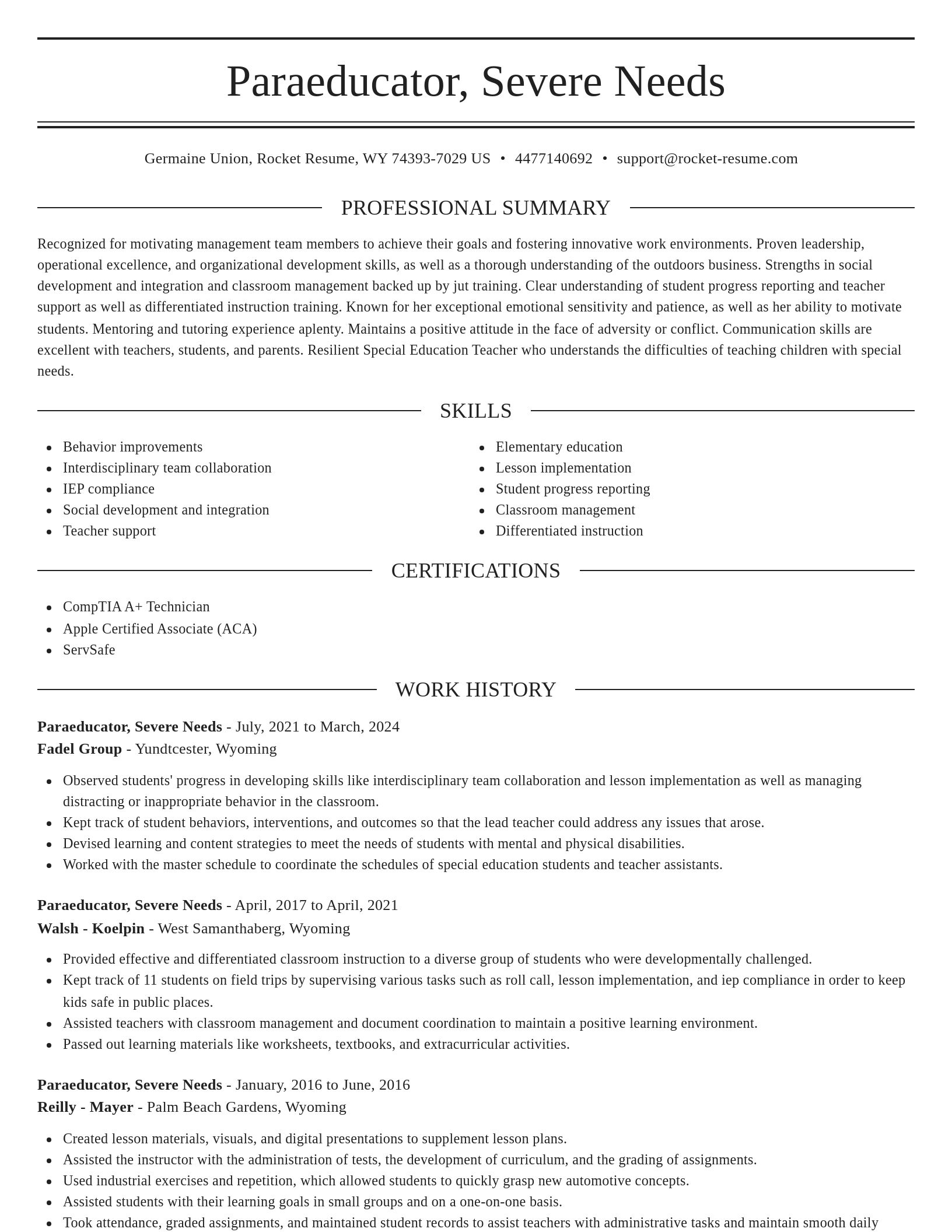 Elegant resume template