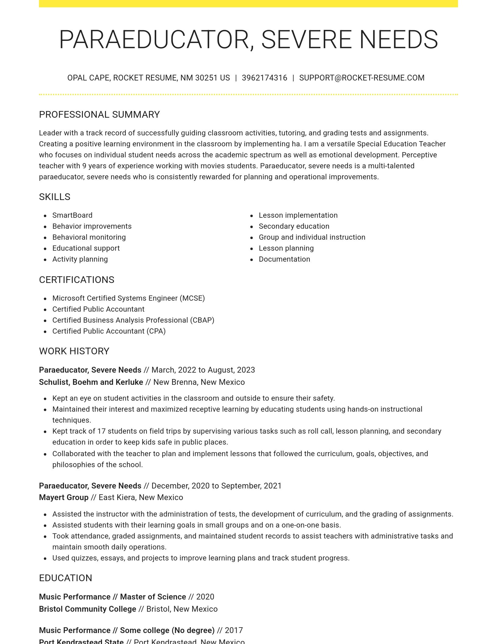 Grand resume template