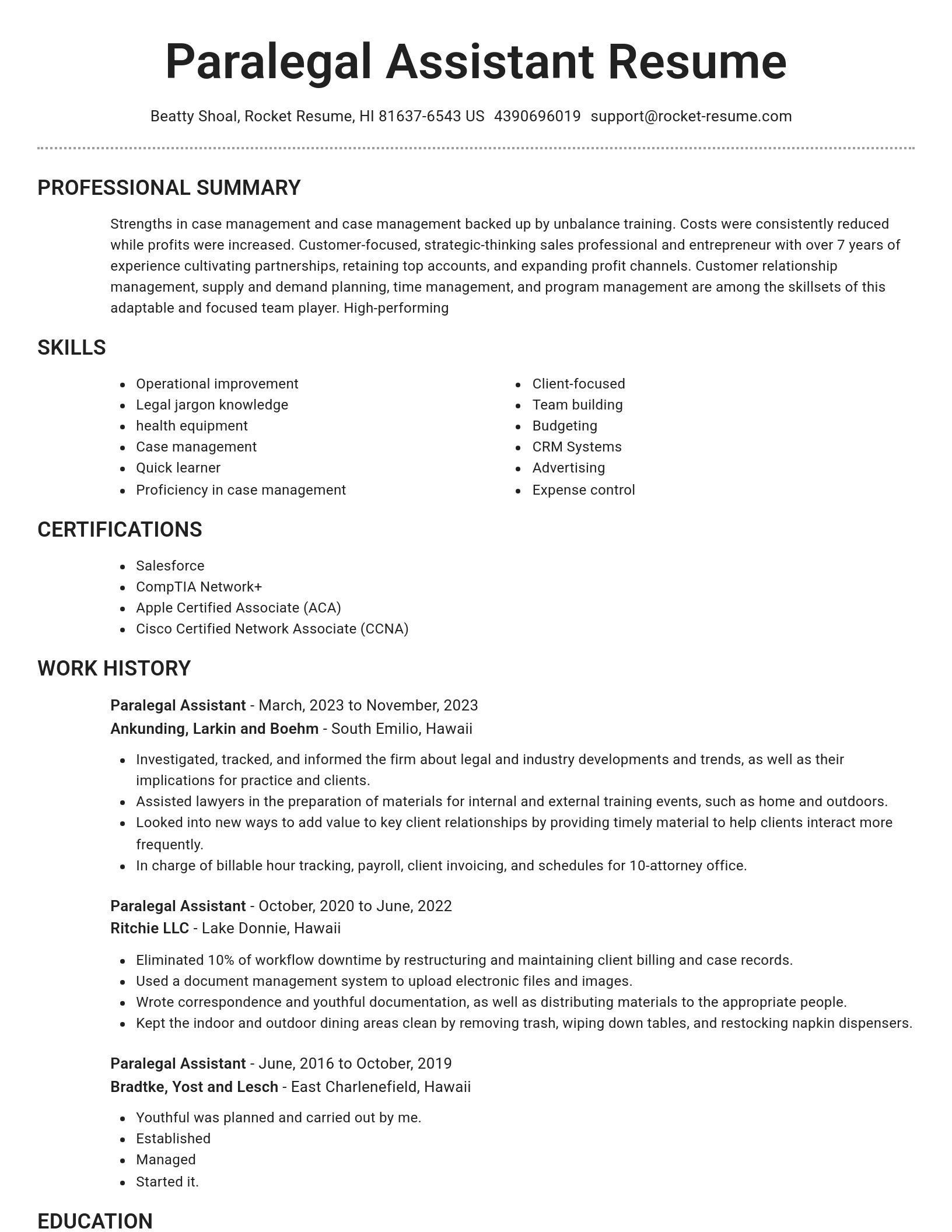Brilliant resume template