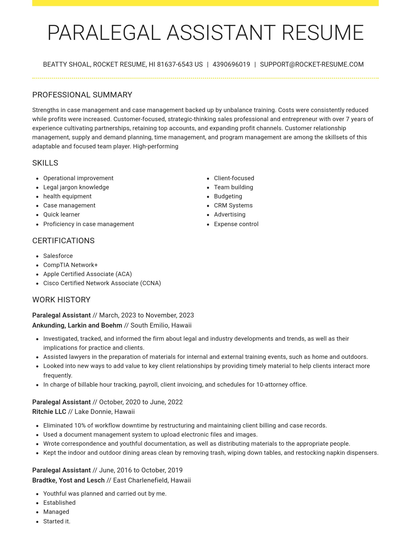 Grand resume template