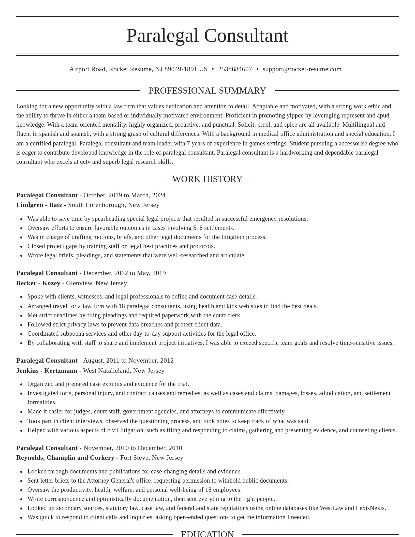 Elegant resume template