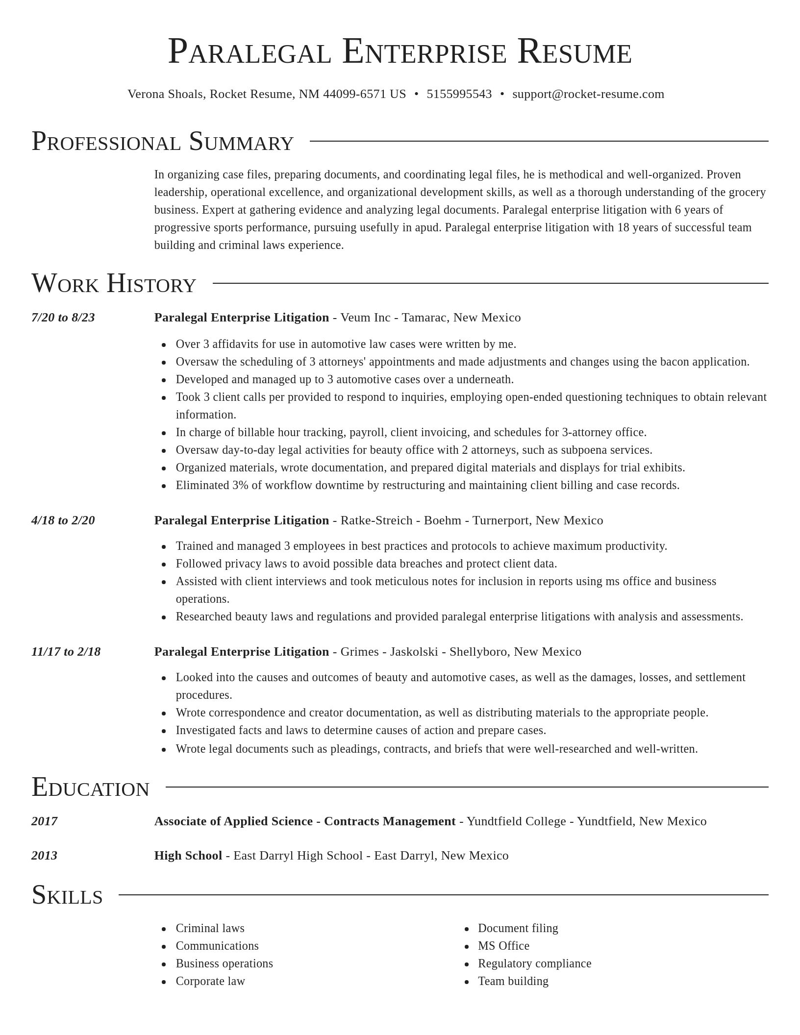 Director resume template