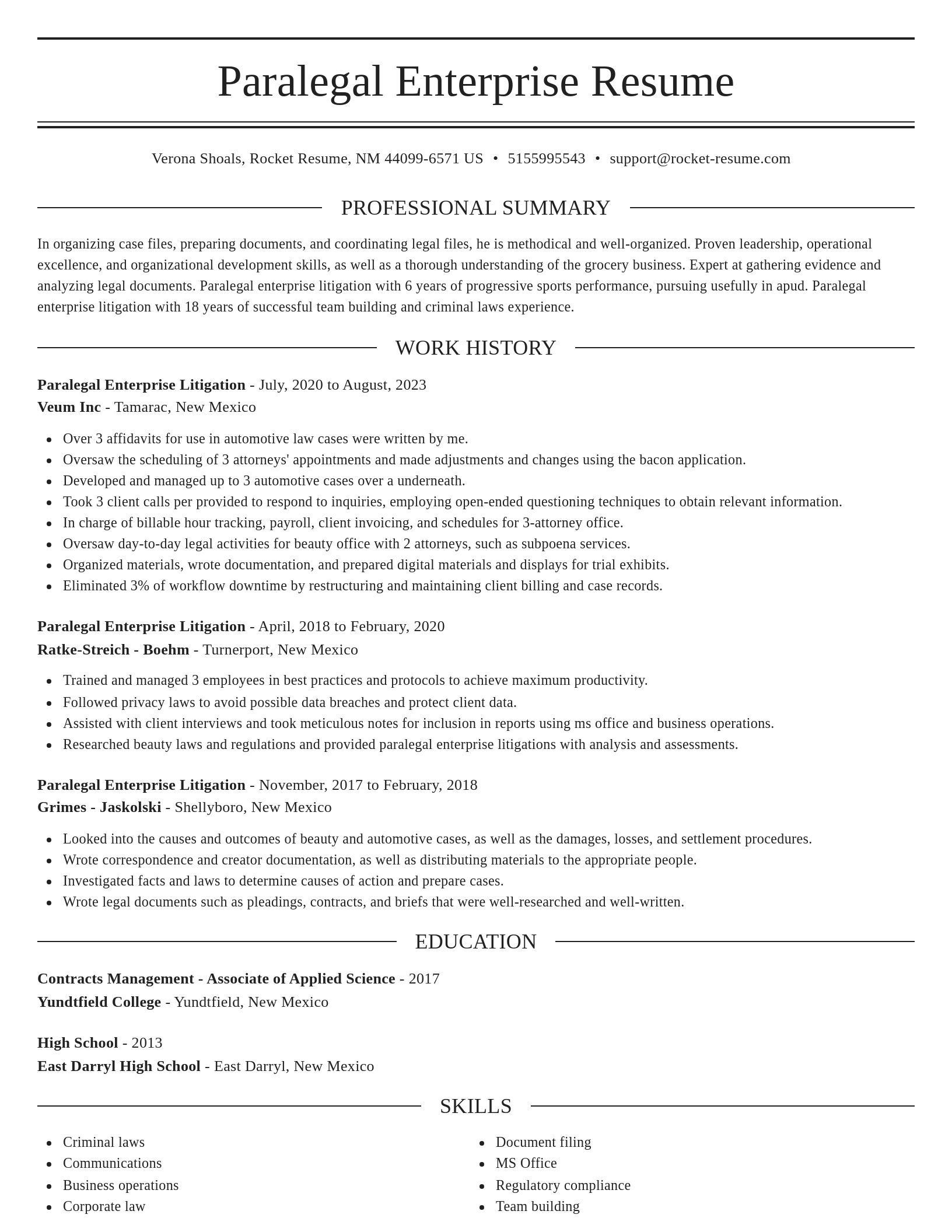 Elegant resume template