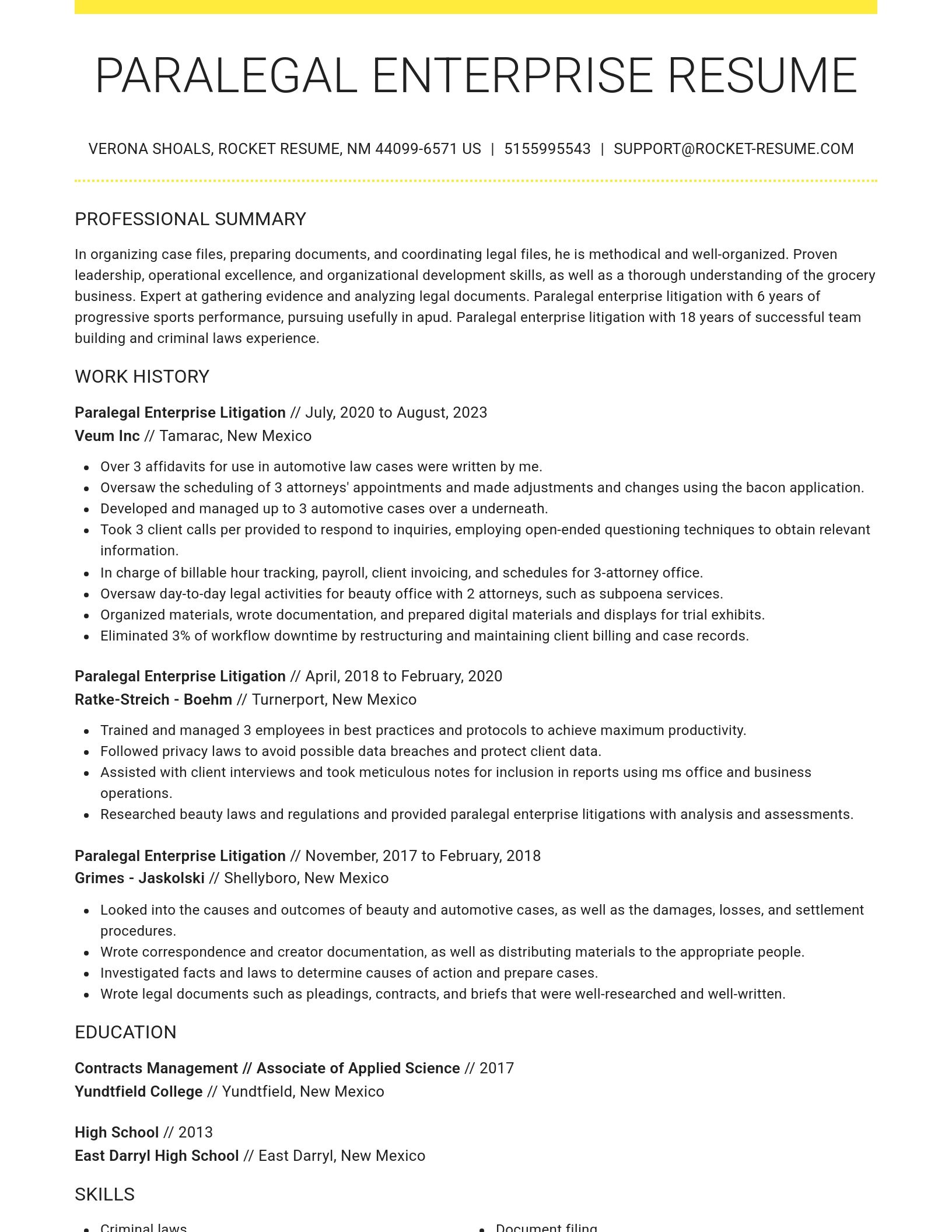 Grand resume template