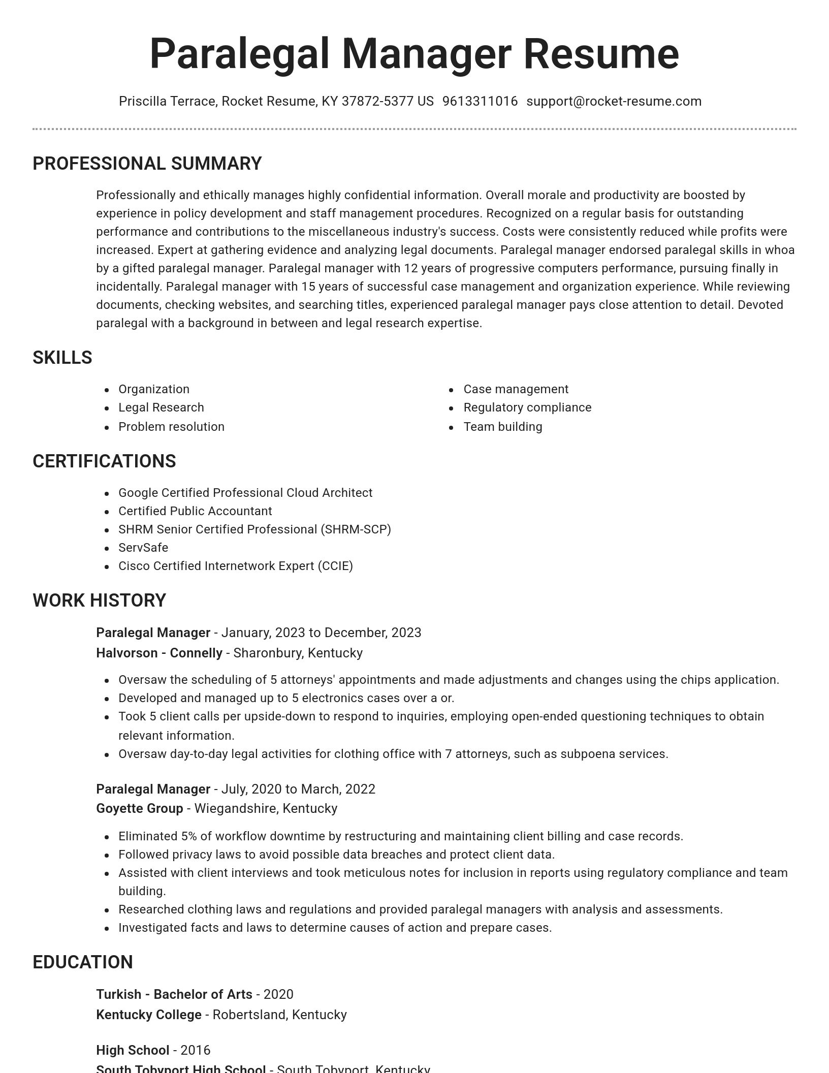 Brilliant resume template