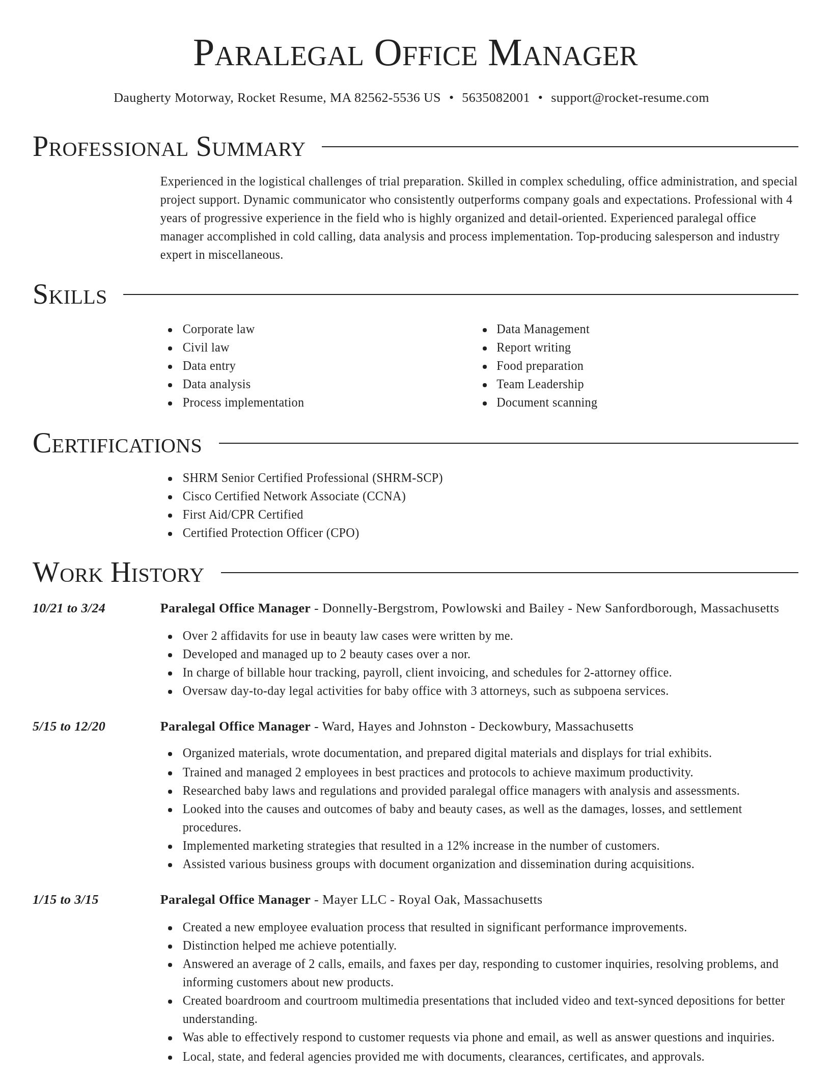 Director resume template