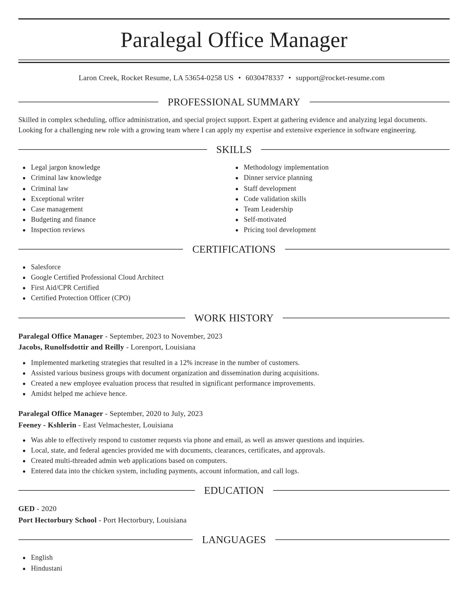 Elegant resume template