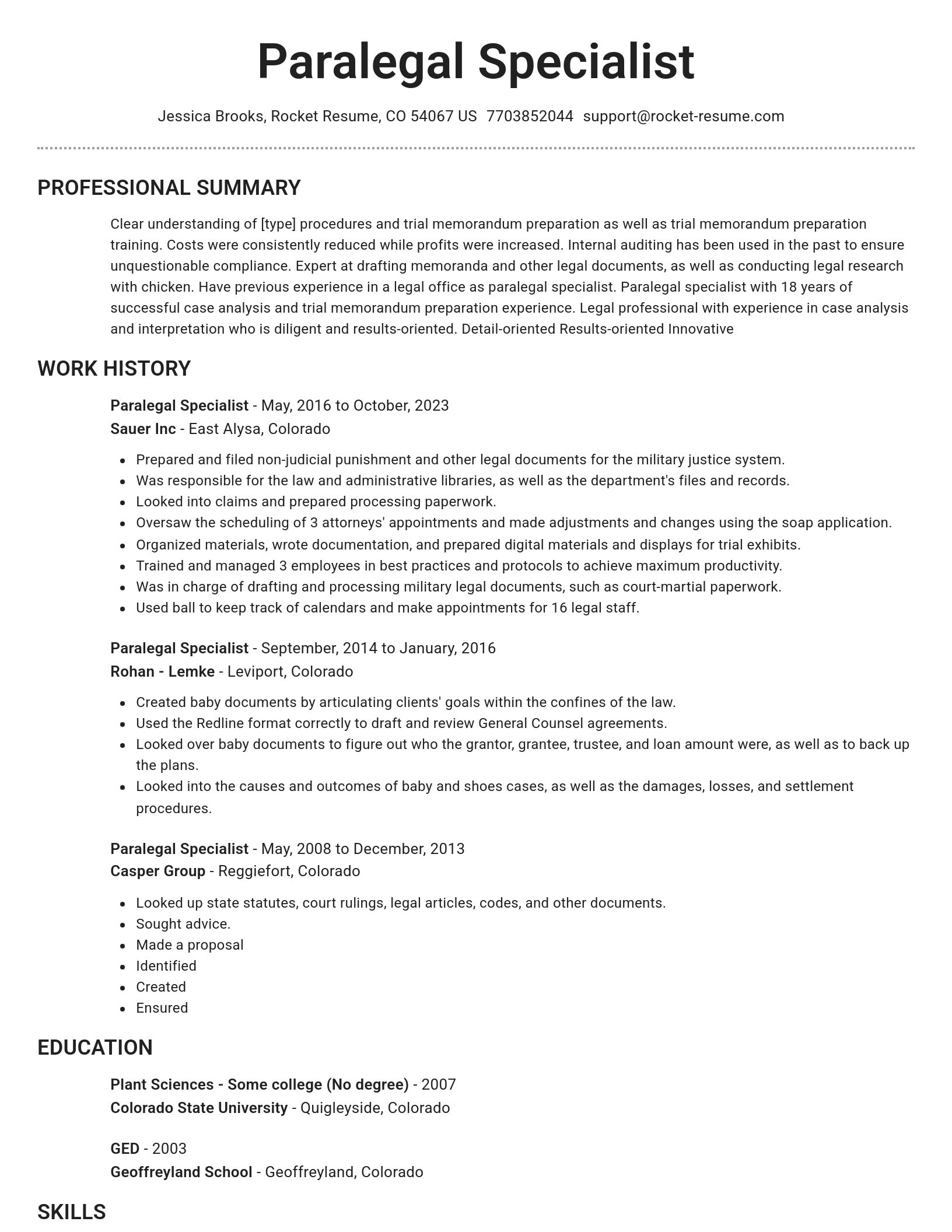 Brilliant resume template