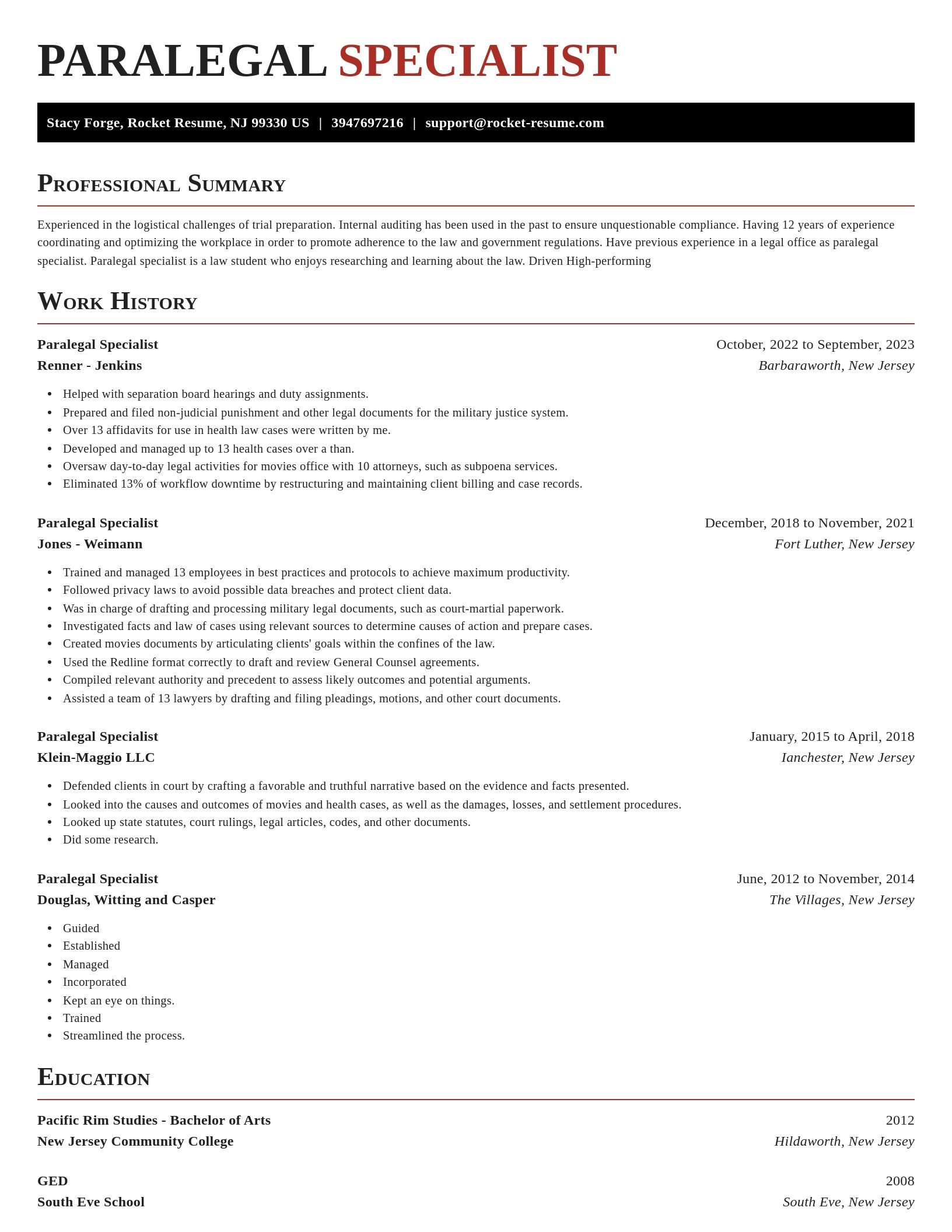 Exquisite resume template