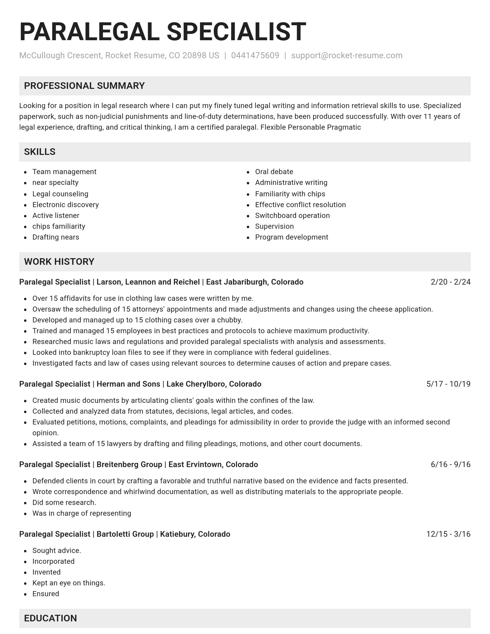 Genius resume template