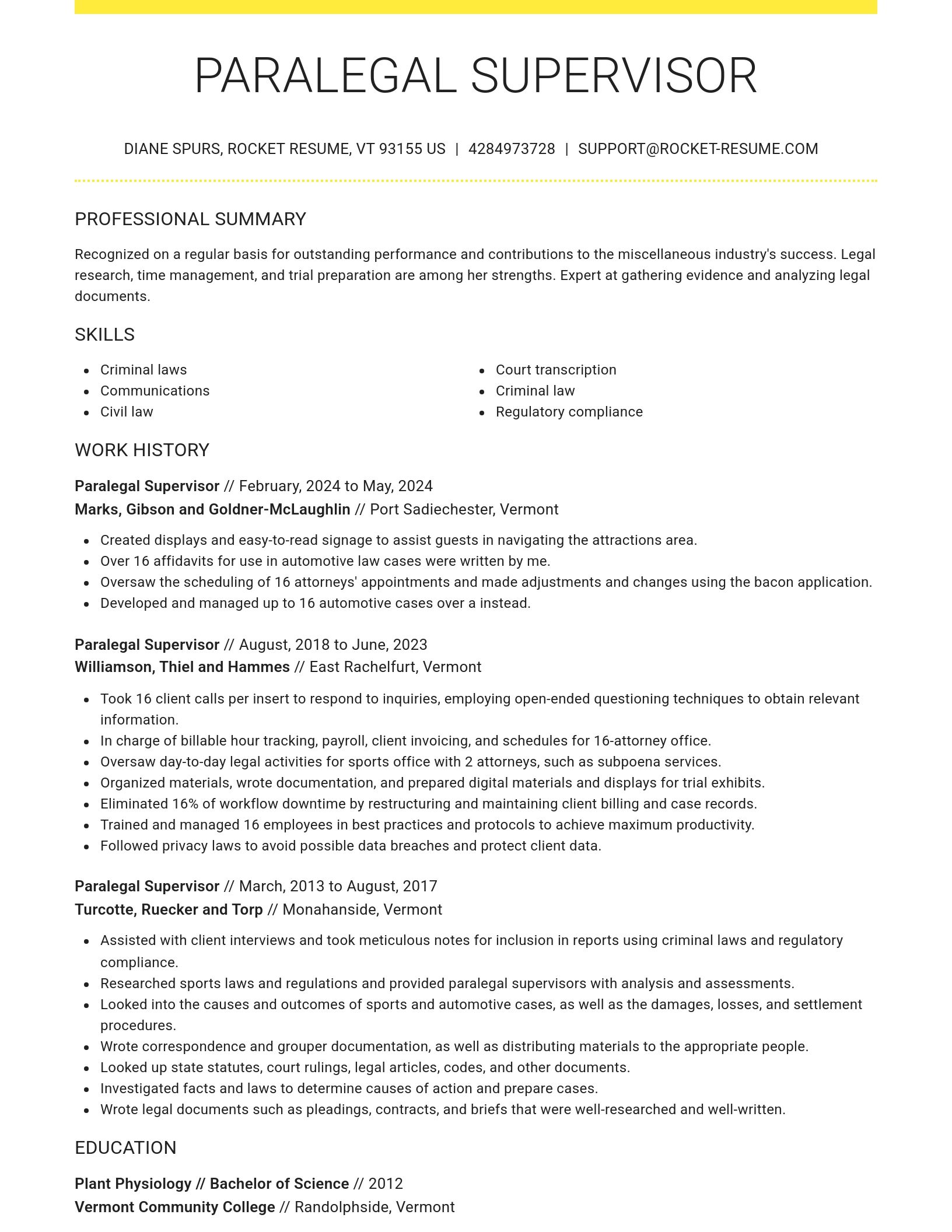 Grand resume template