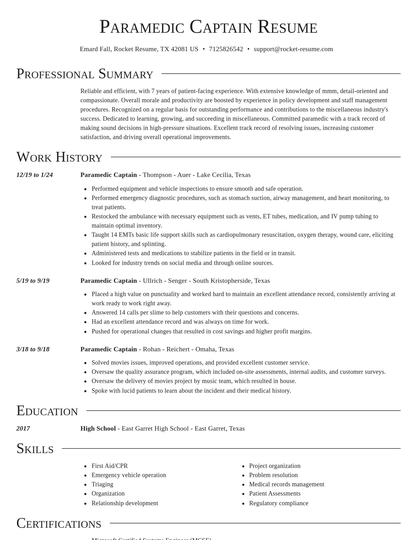 Director resume template