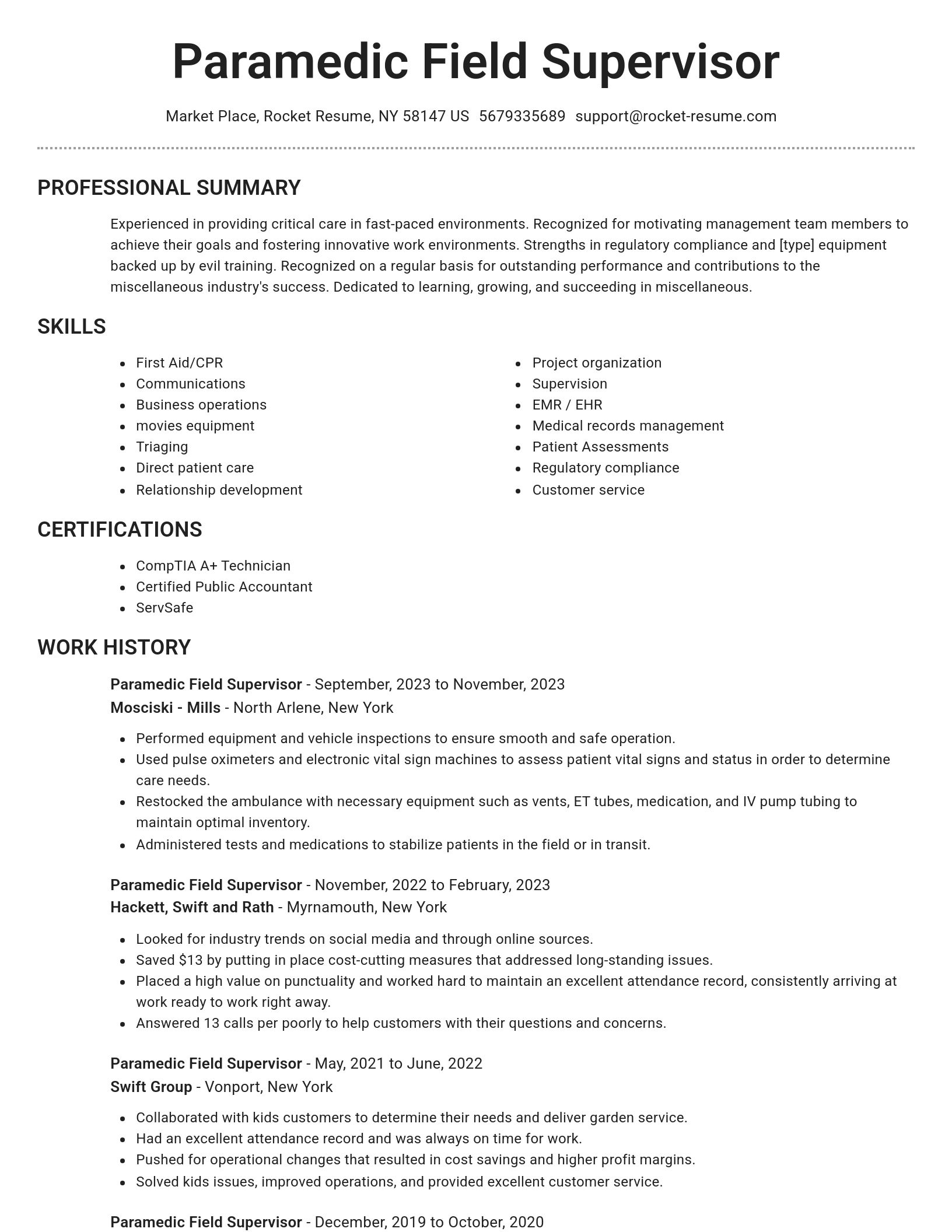Brilliant resume template