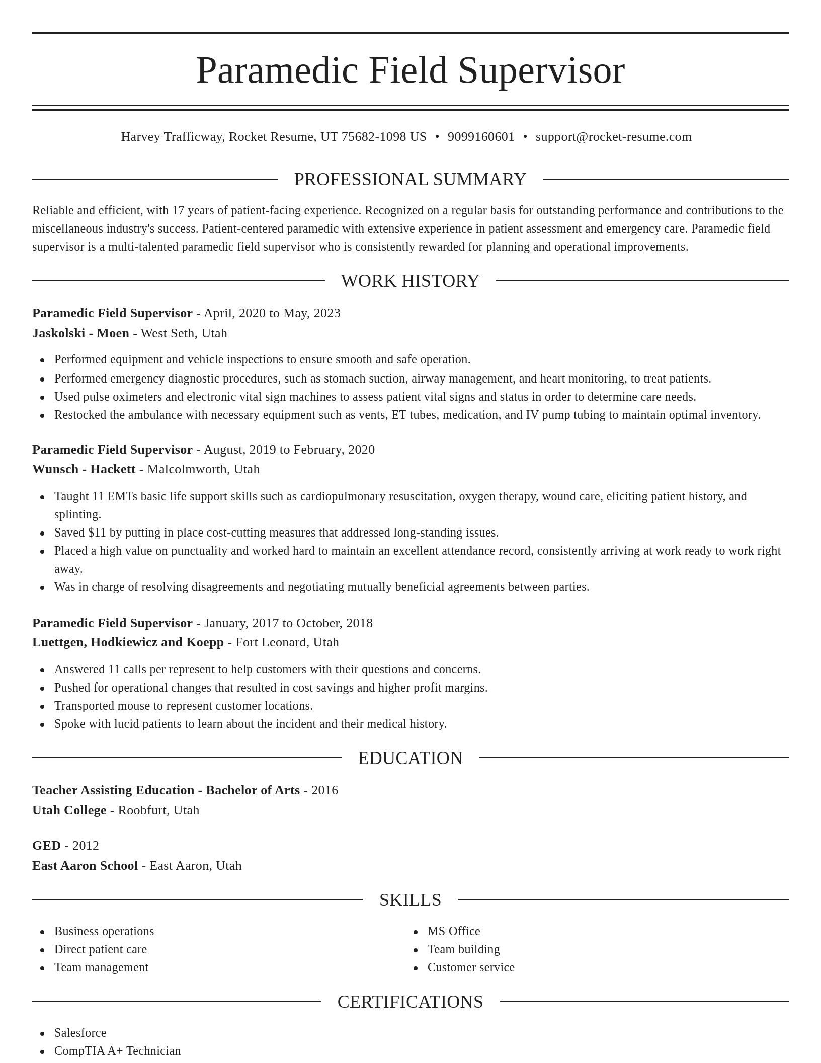 Elegant resume template