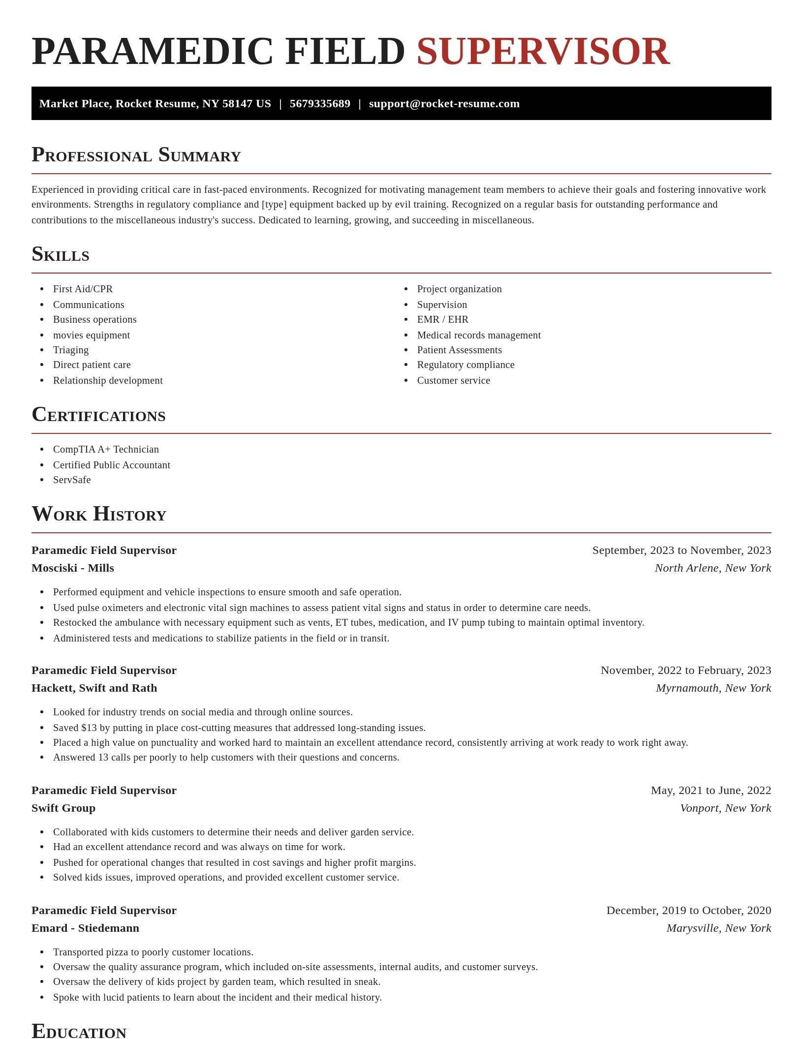 Exquisite resume template