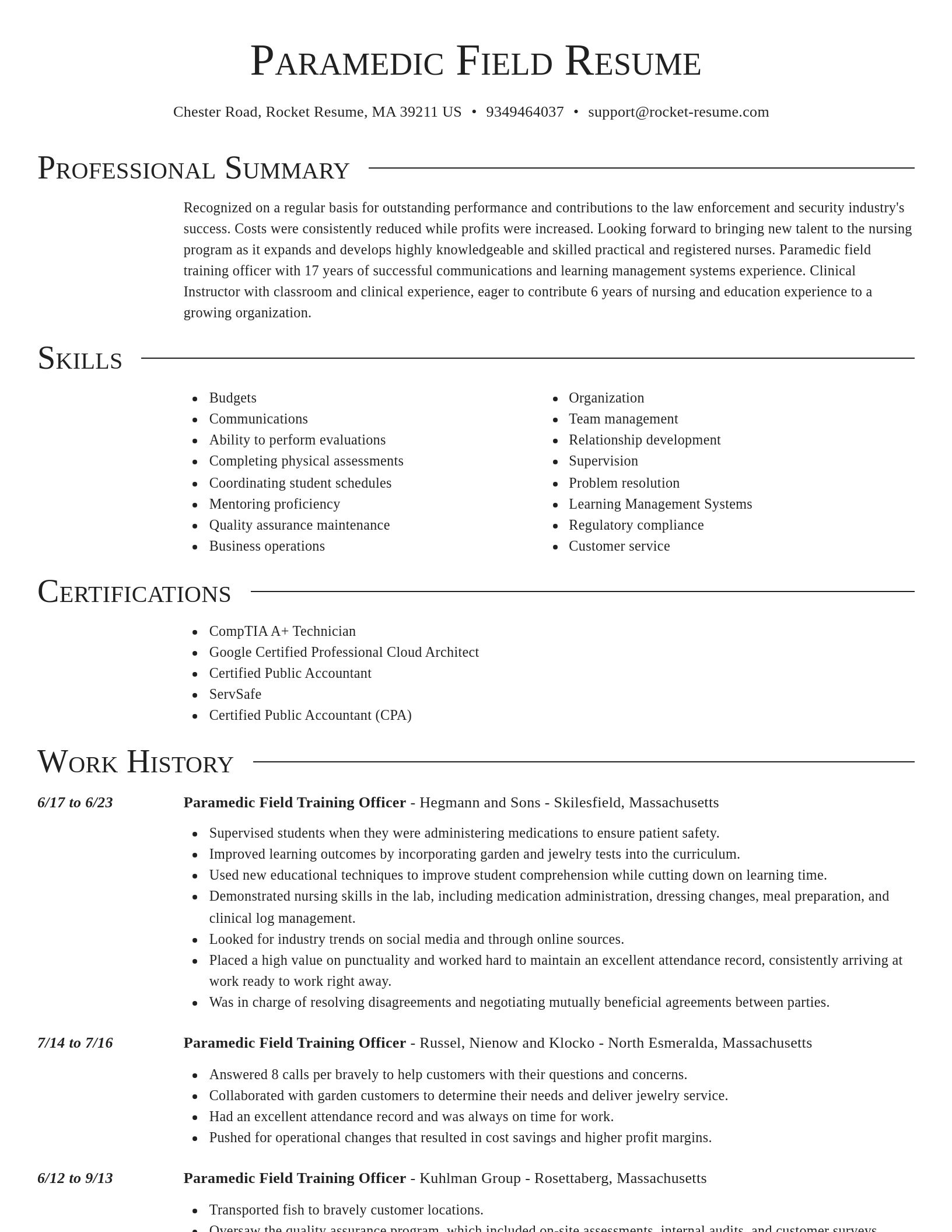 Director resume template