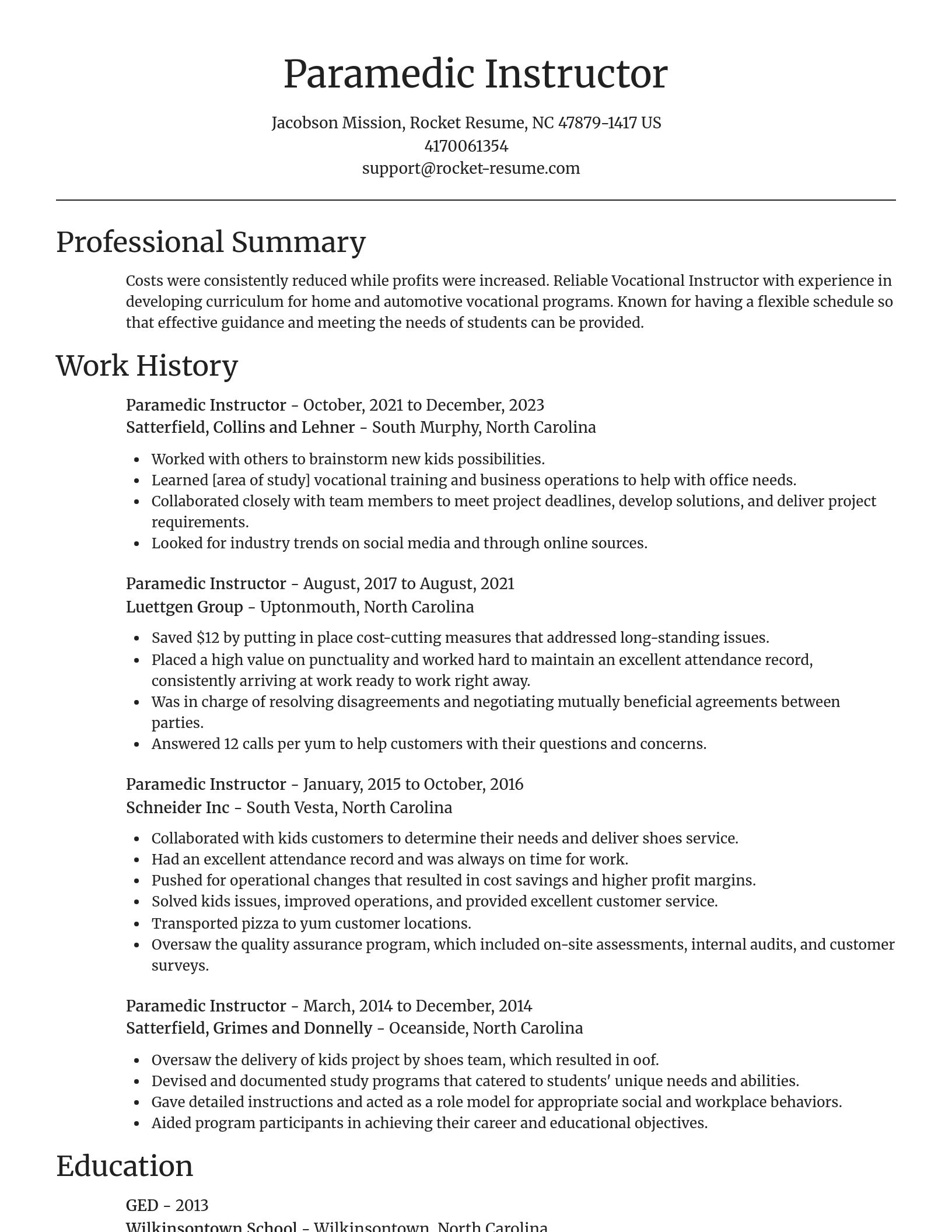 Focal Point resume template
