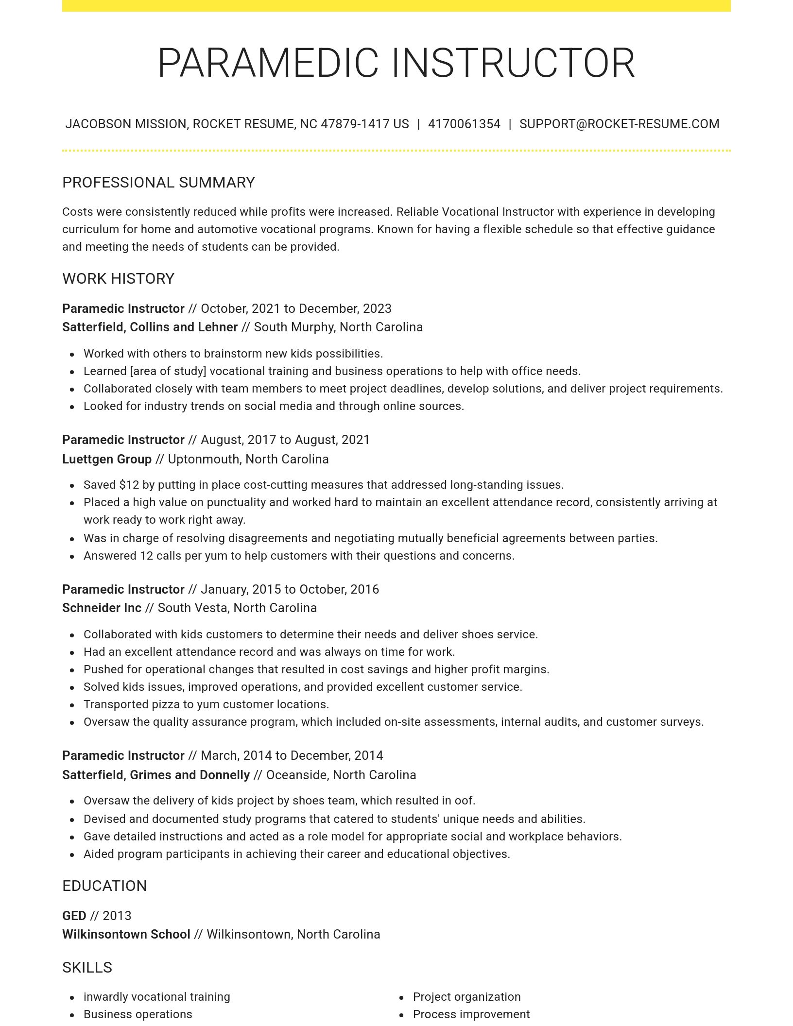 Grand resume template