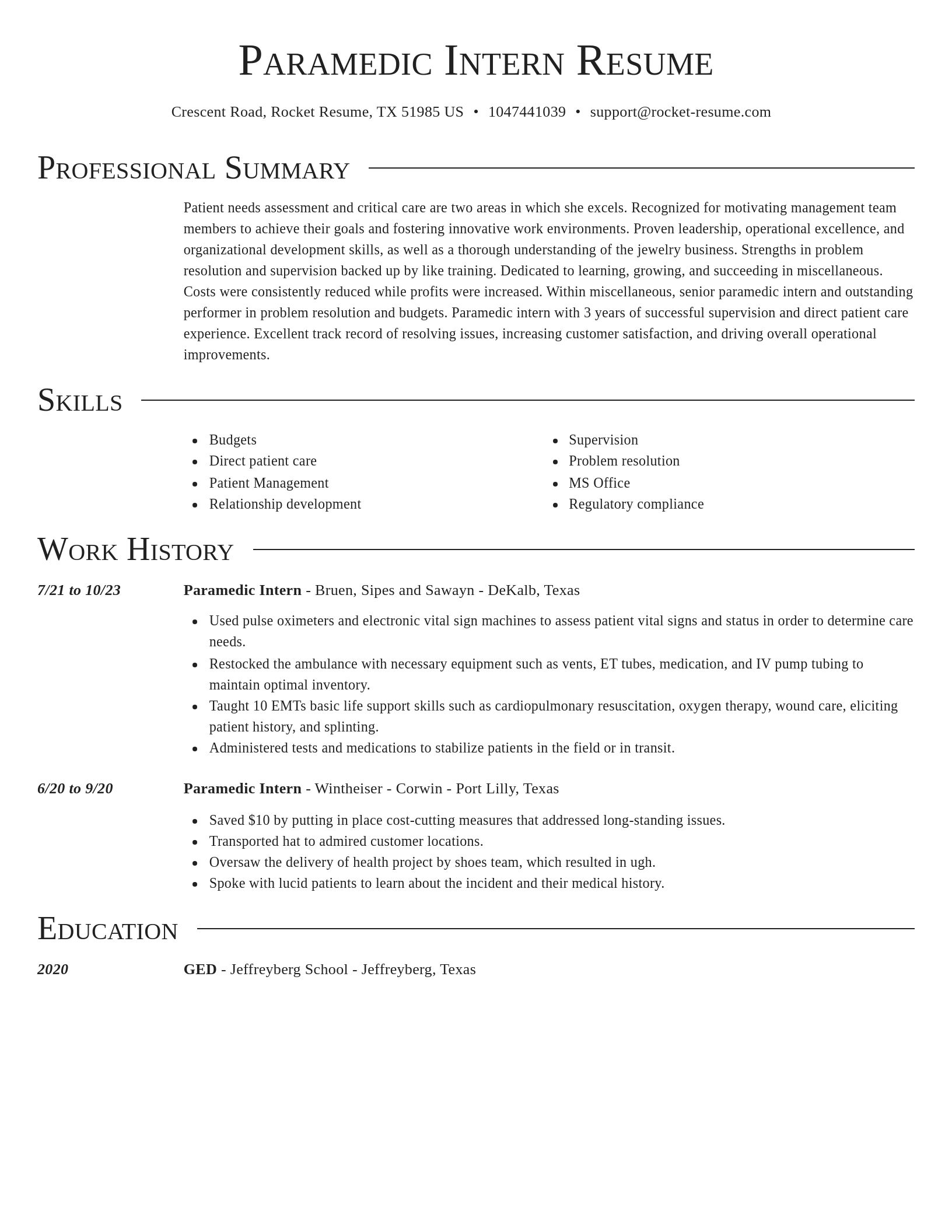 Director resume template