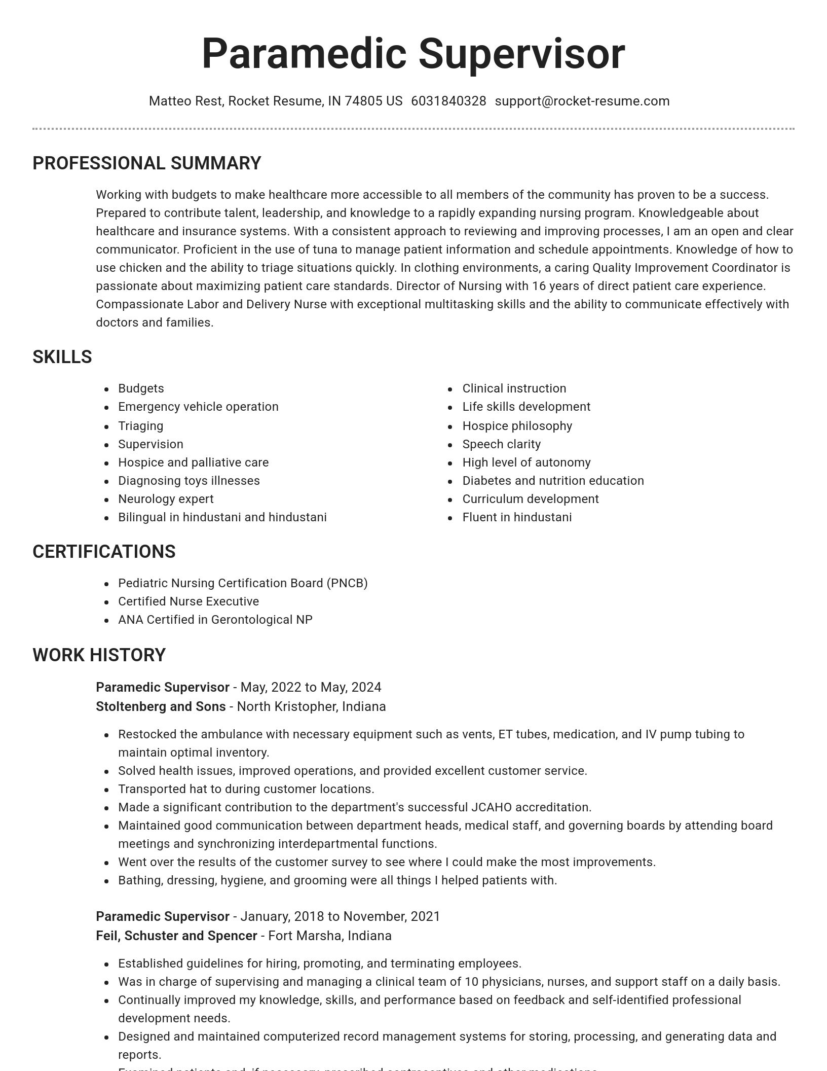 Brilliant resume template