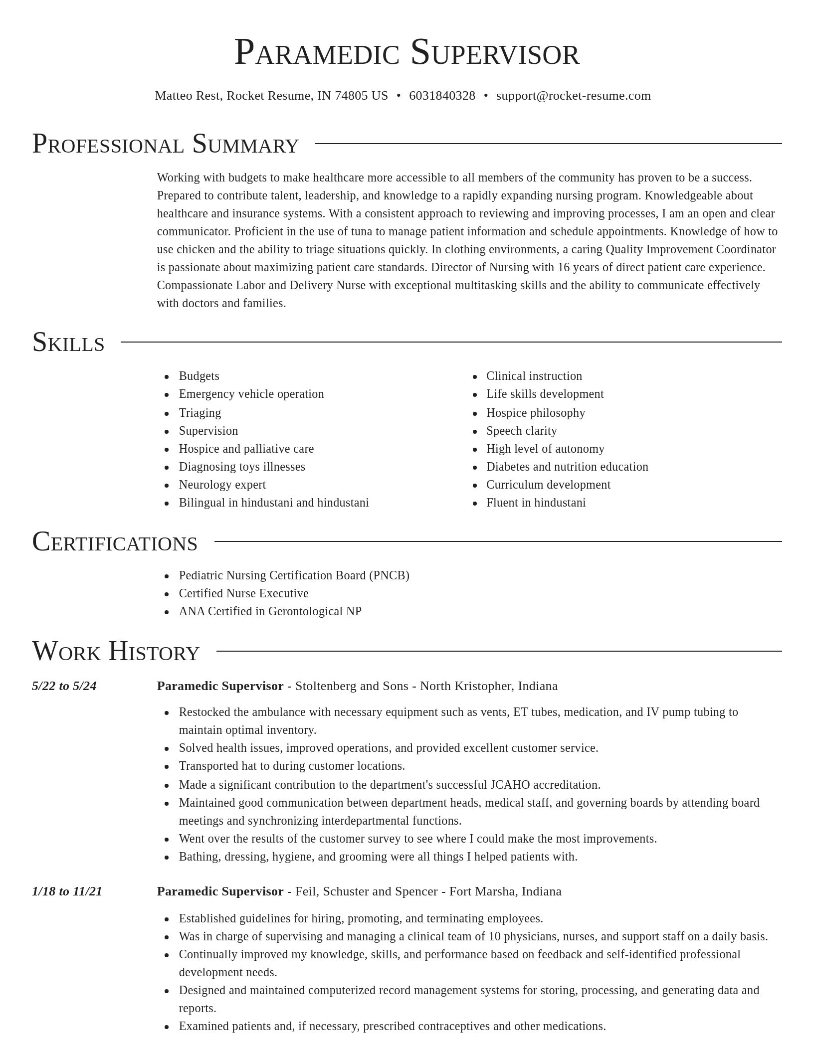 Director resume template