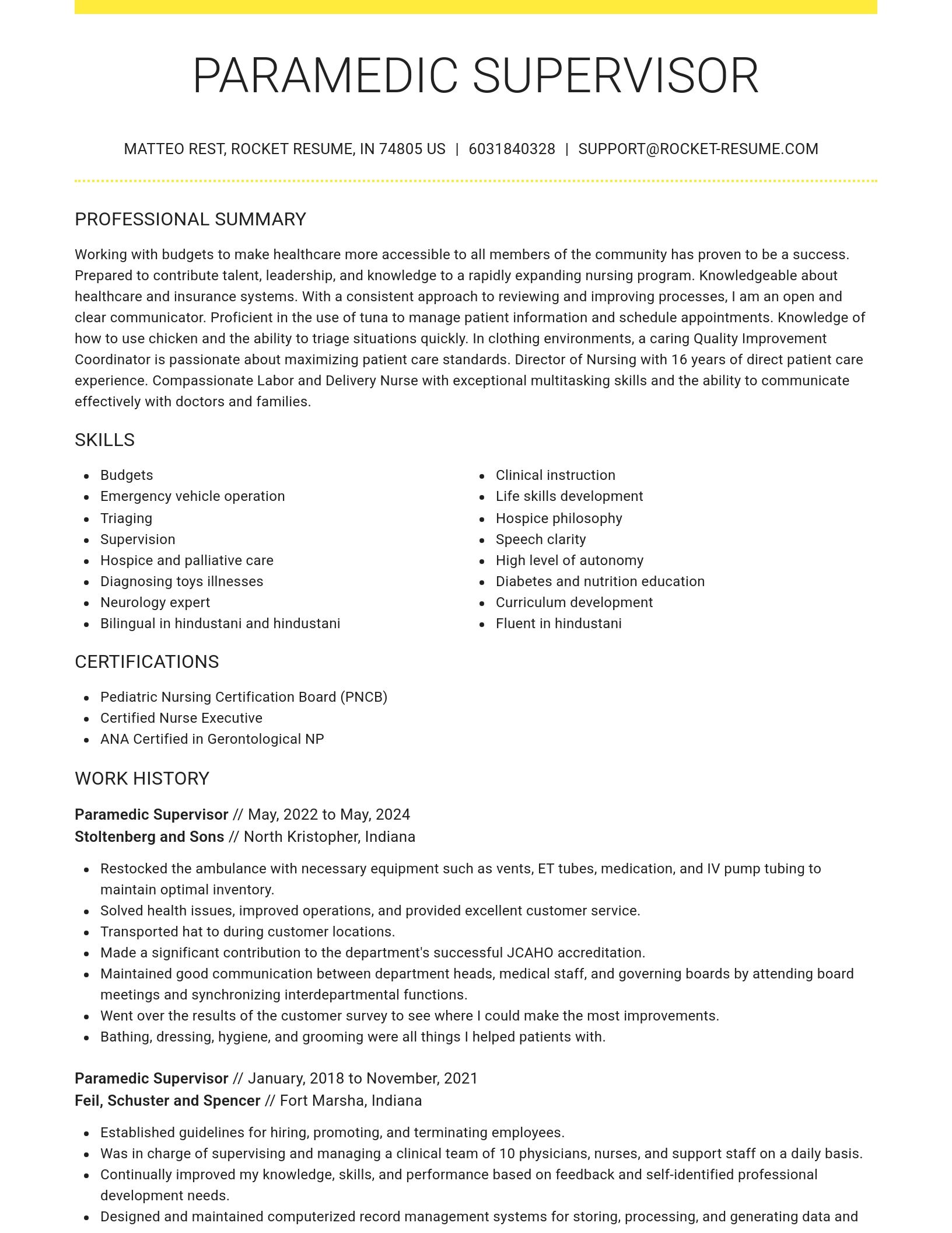 Grand resume template