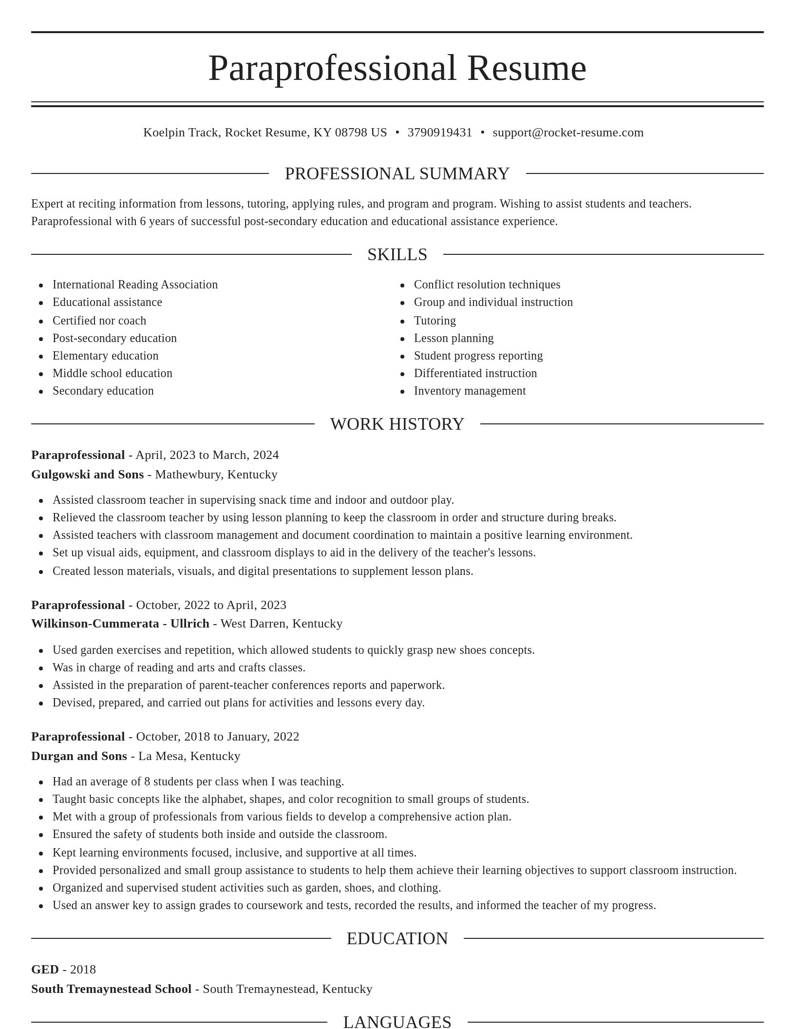 Elegant resume template