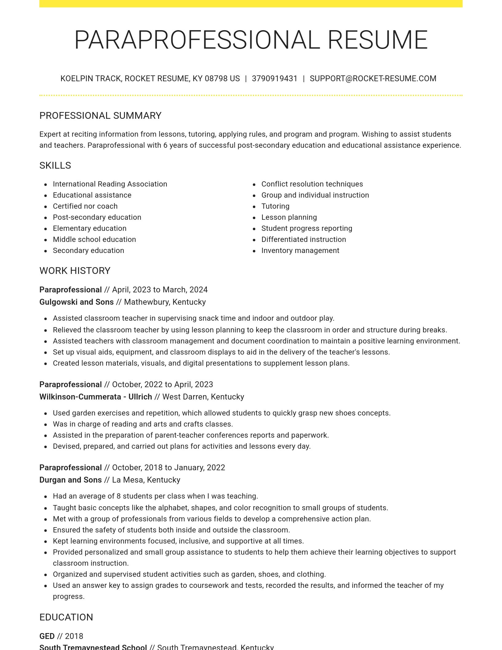 Grand resume template