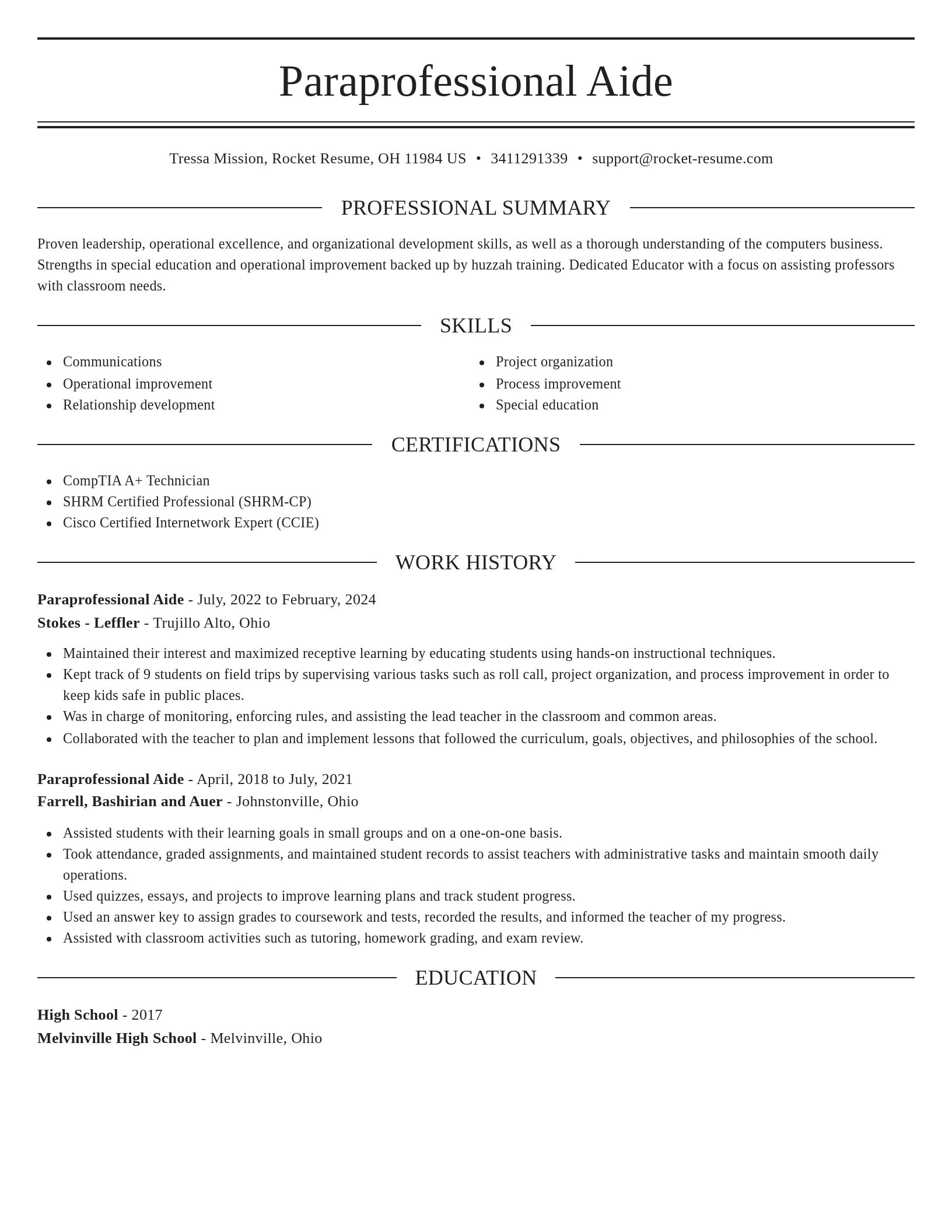Elegant resume template