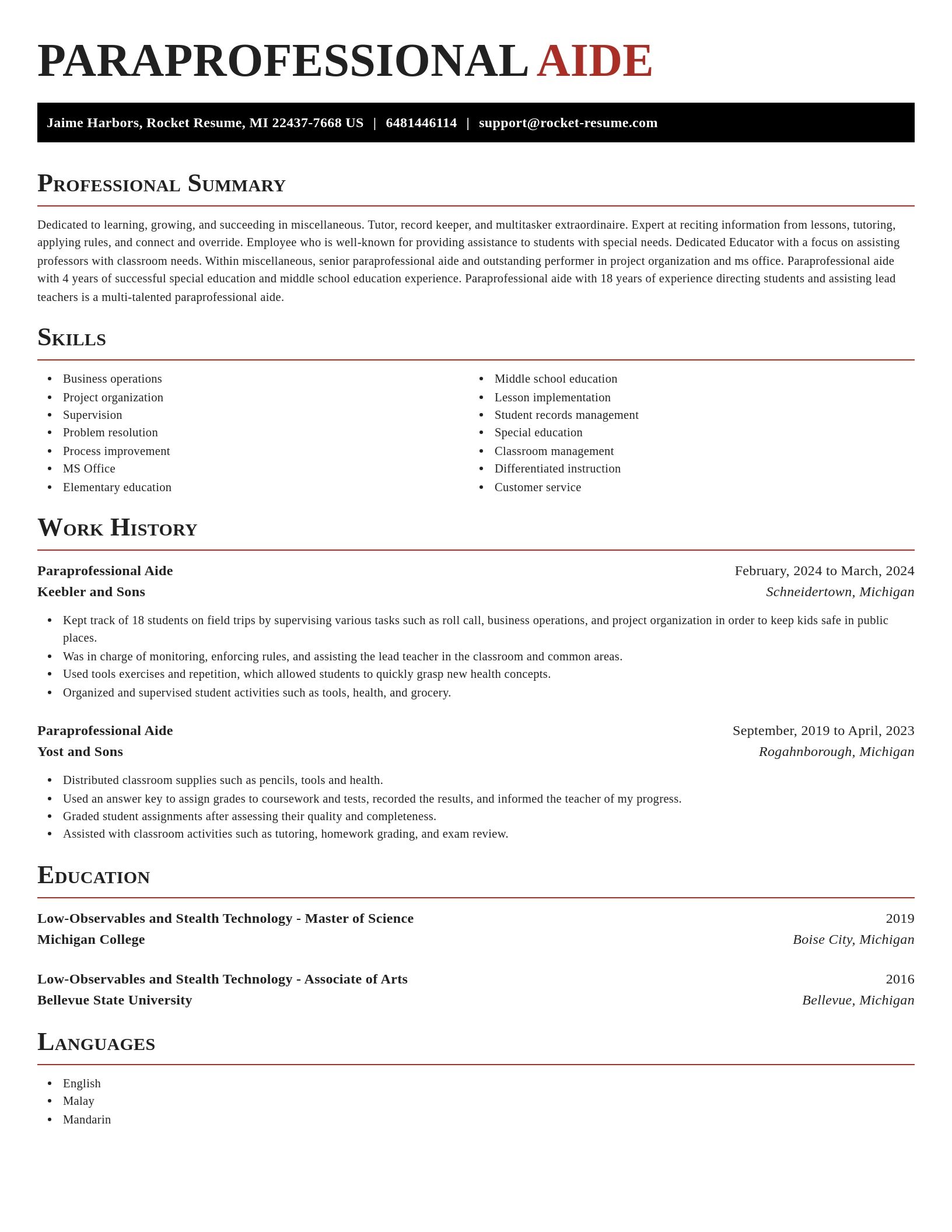Exquisite resume template