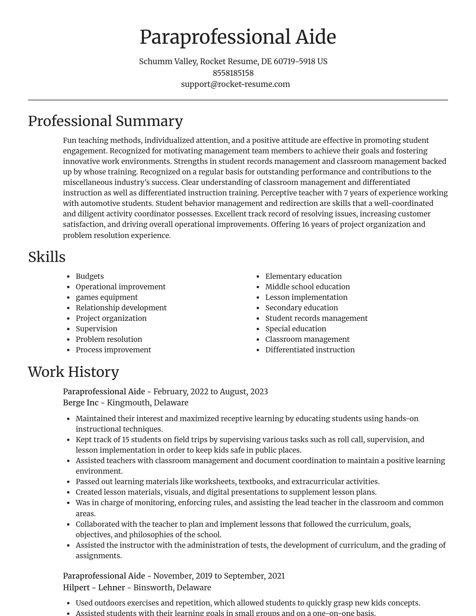 Focal Point resume template