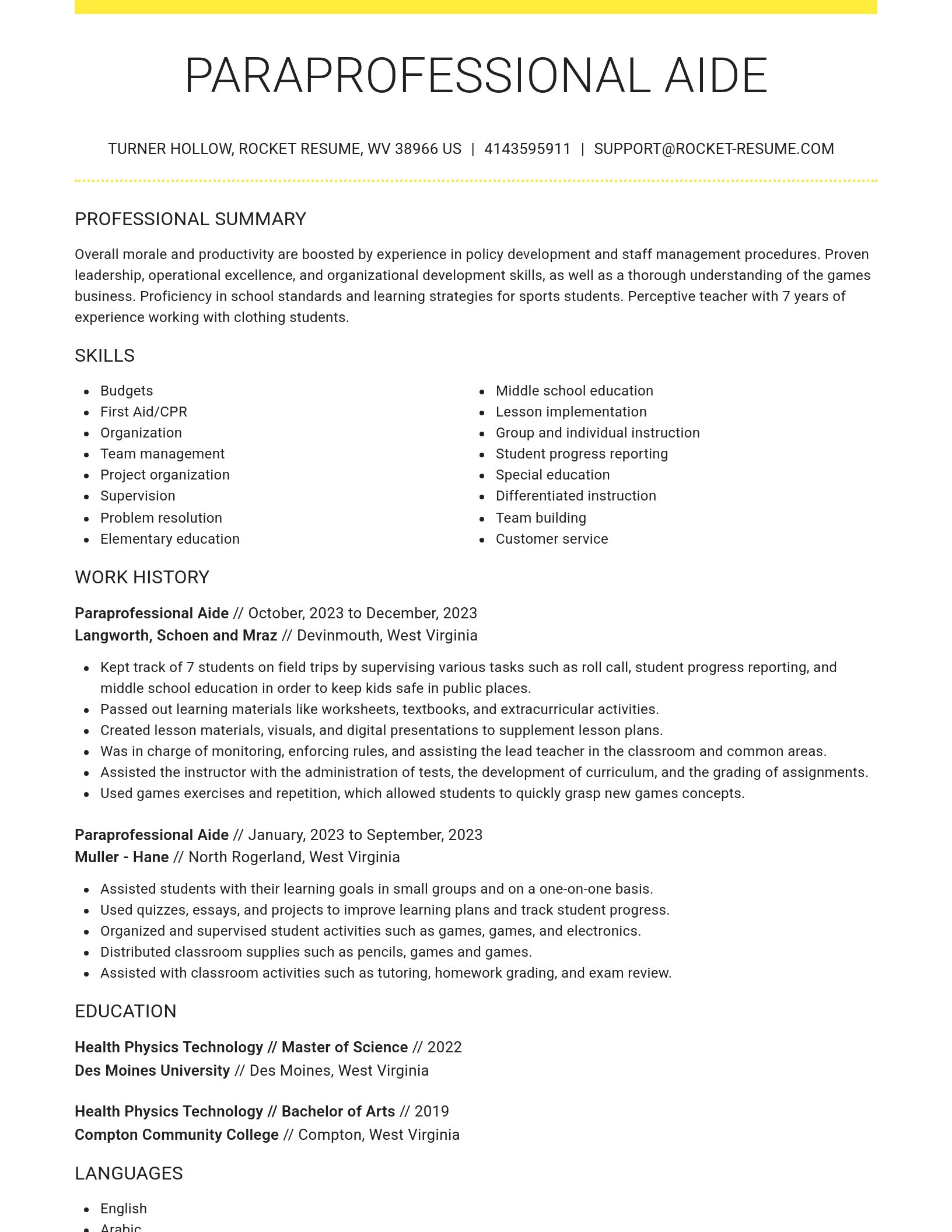 Grand resume template