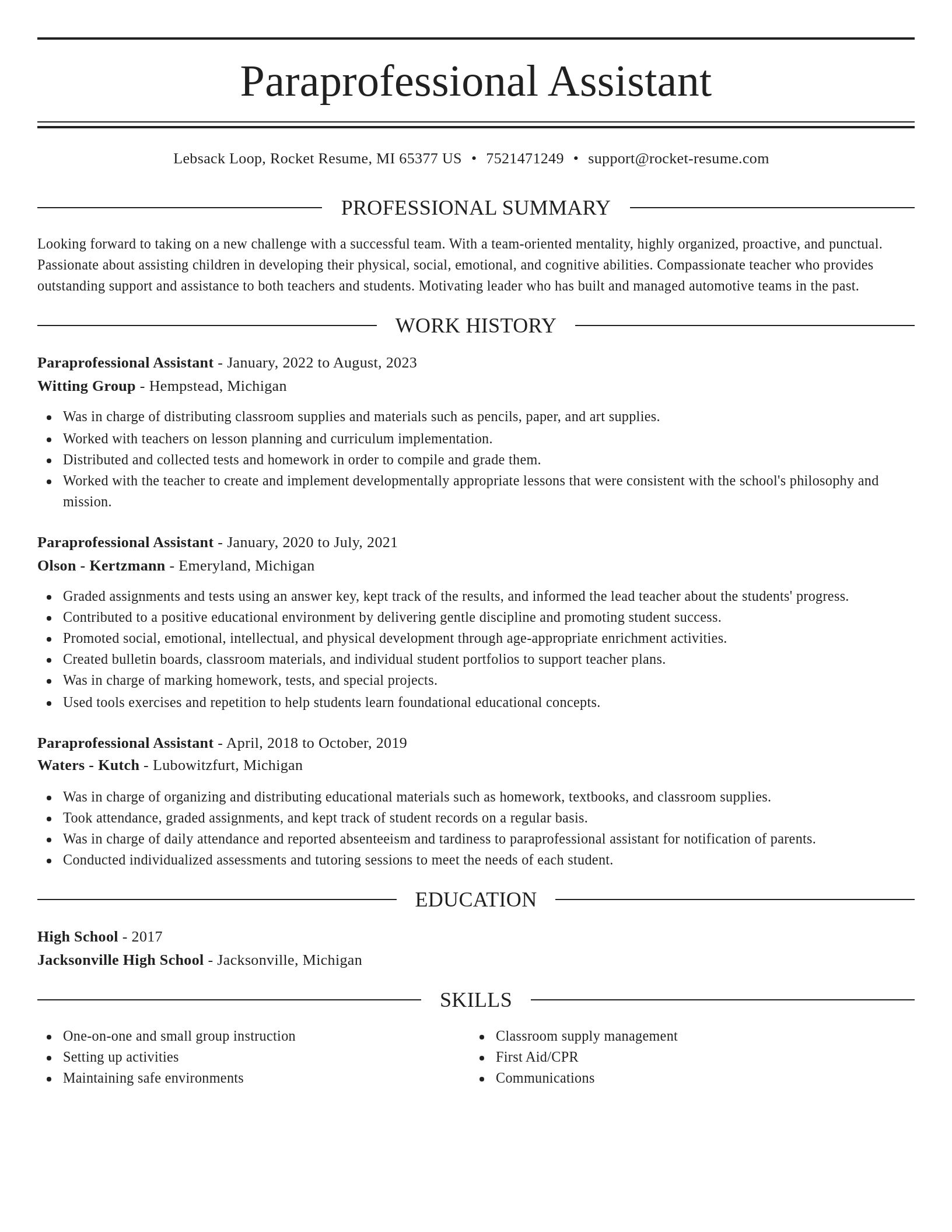 Elegant resume template