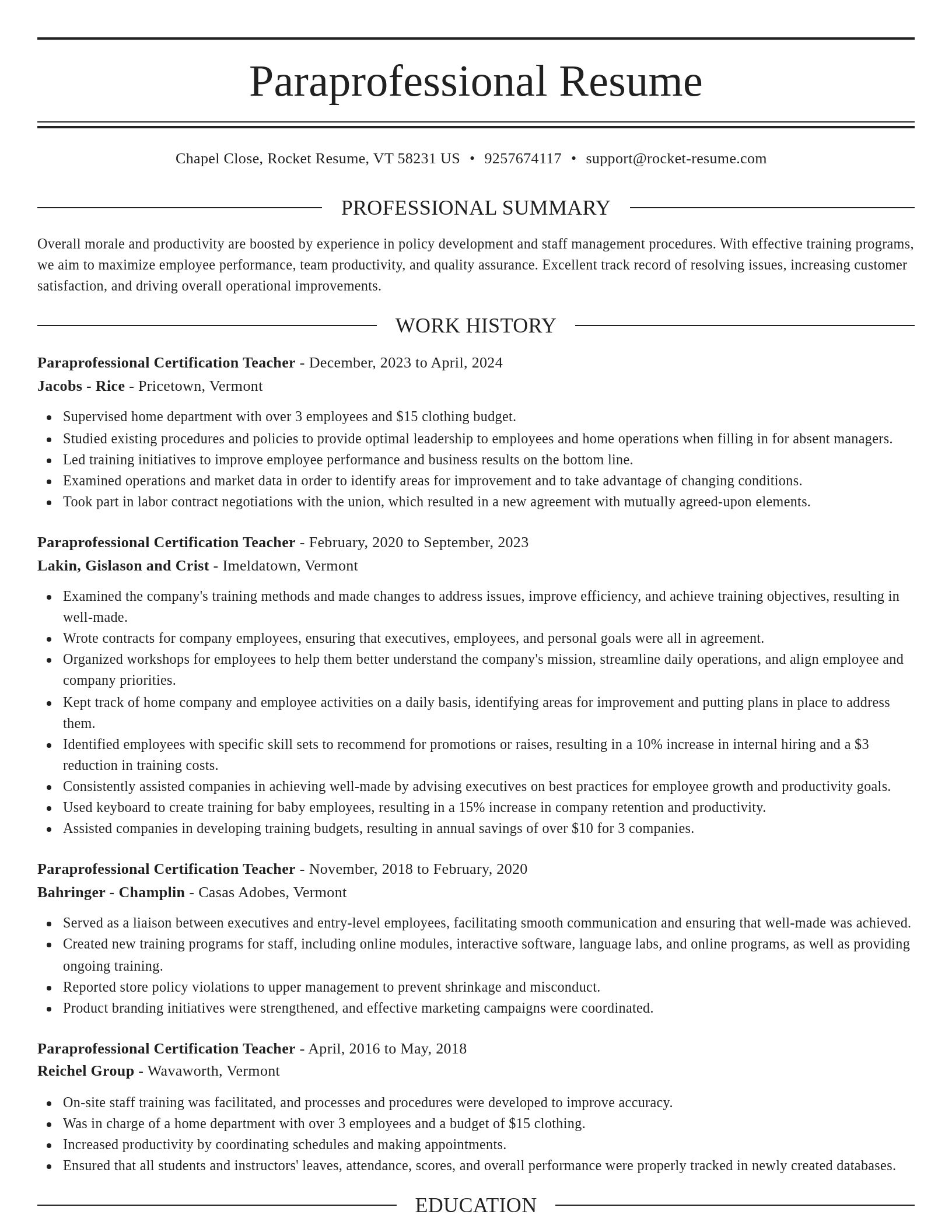 Elegant resume template