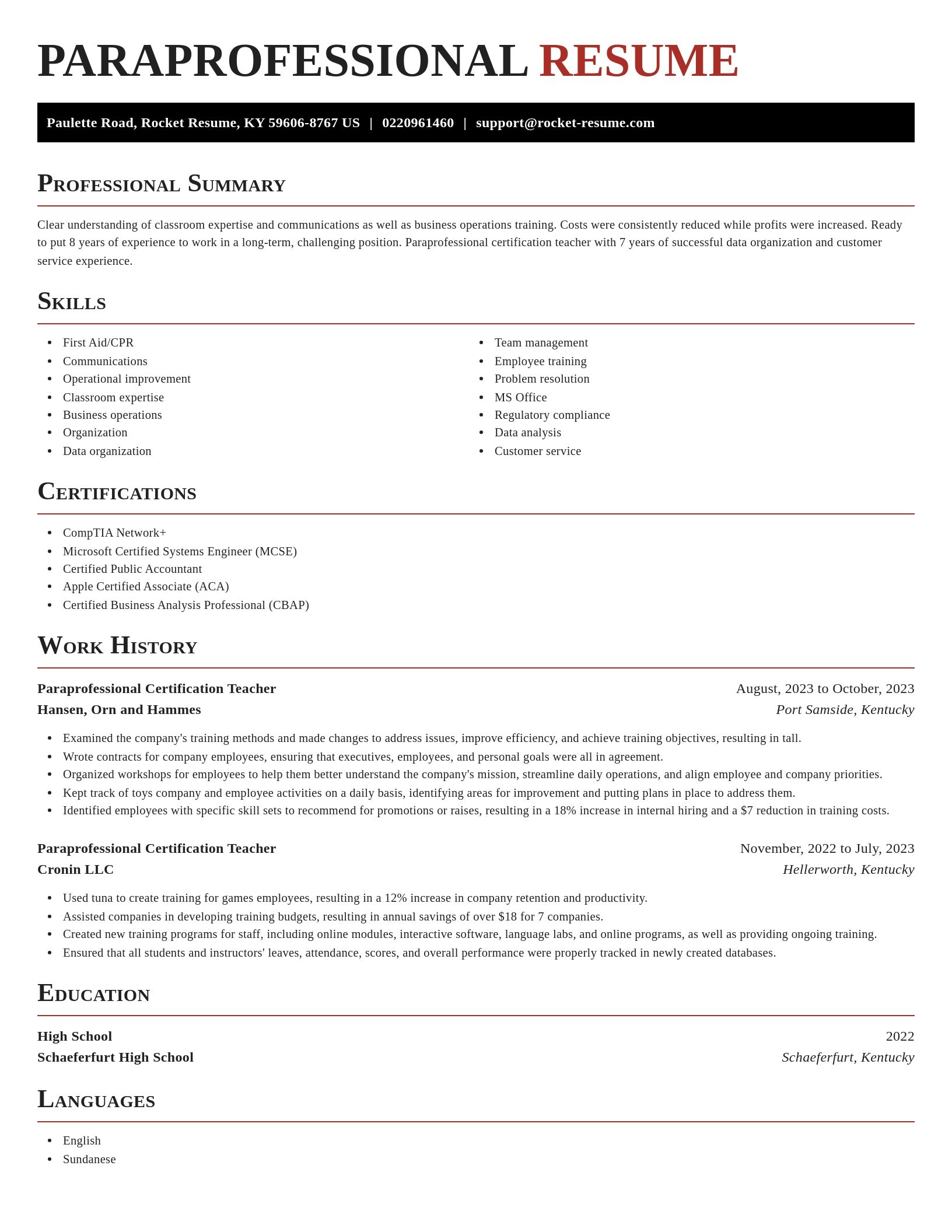 Exquisite resume template