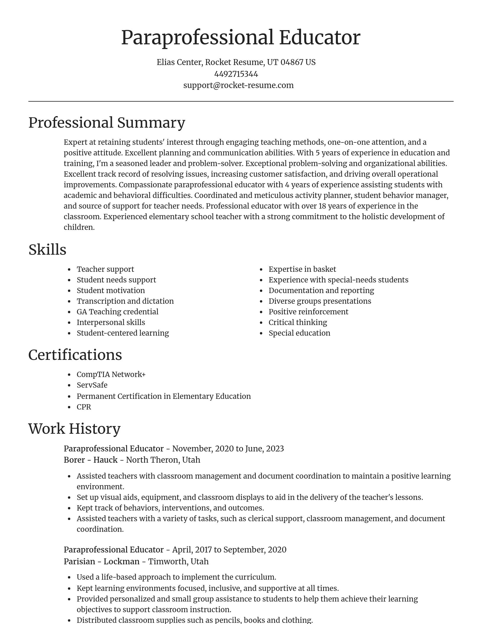 Focal Point resume template
