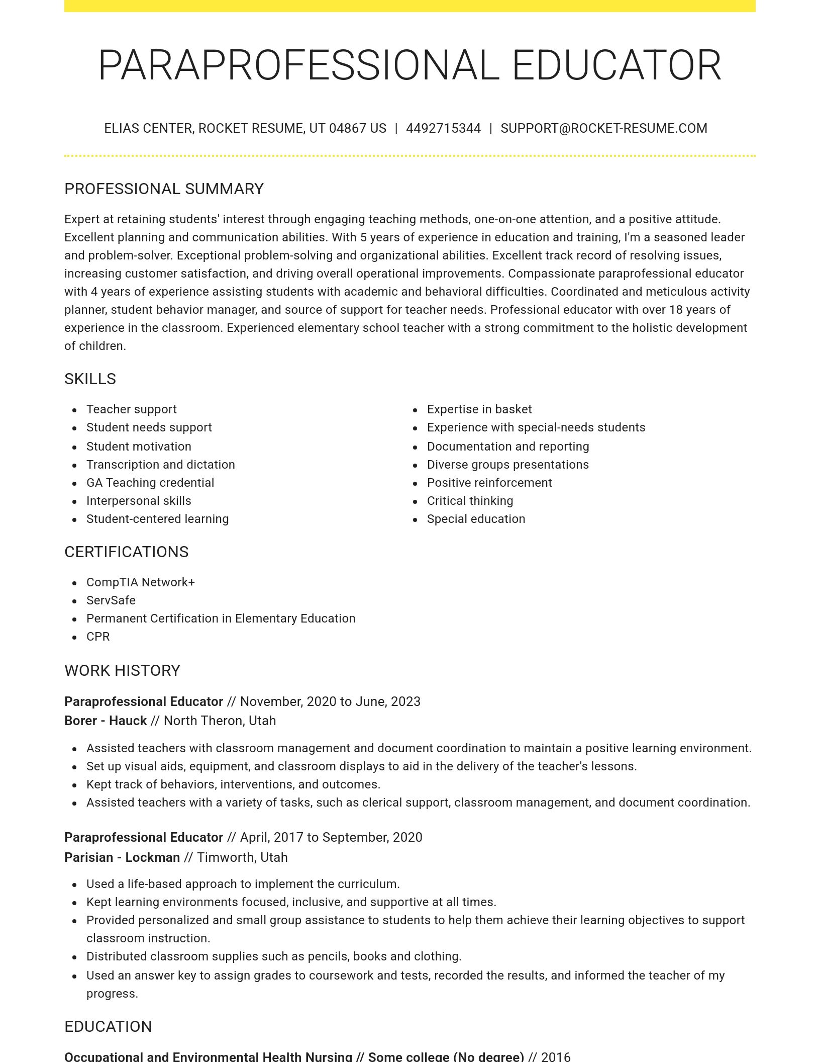 Grand resume template