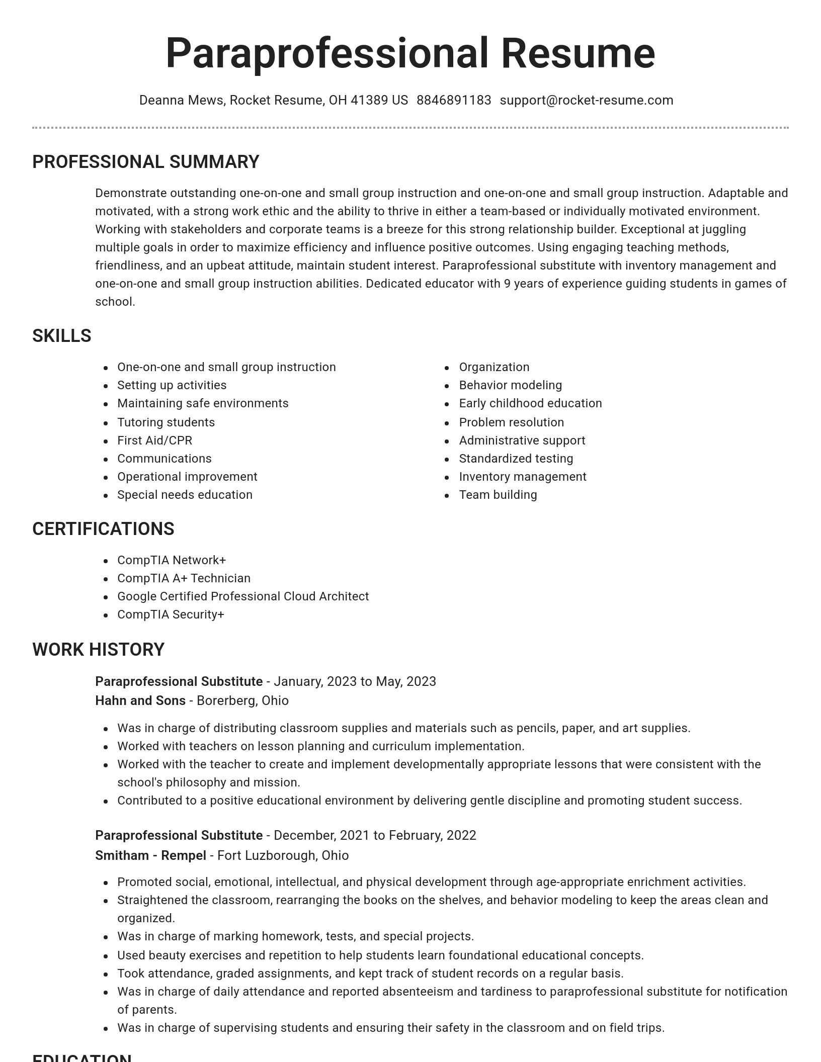 Brilliant resume template