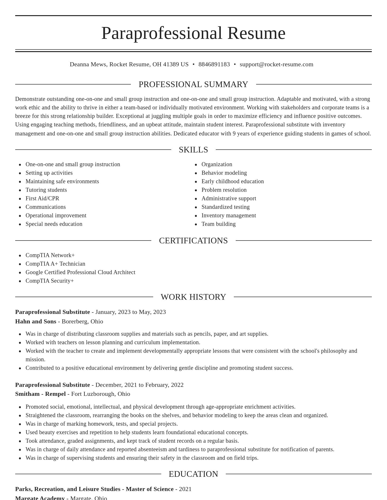 Elegant resume template