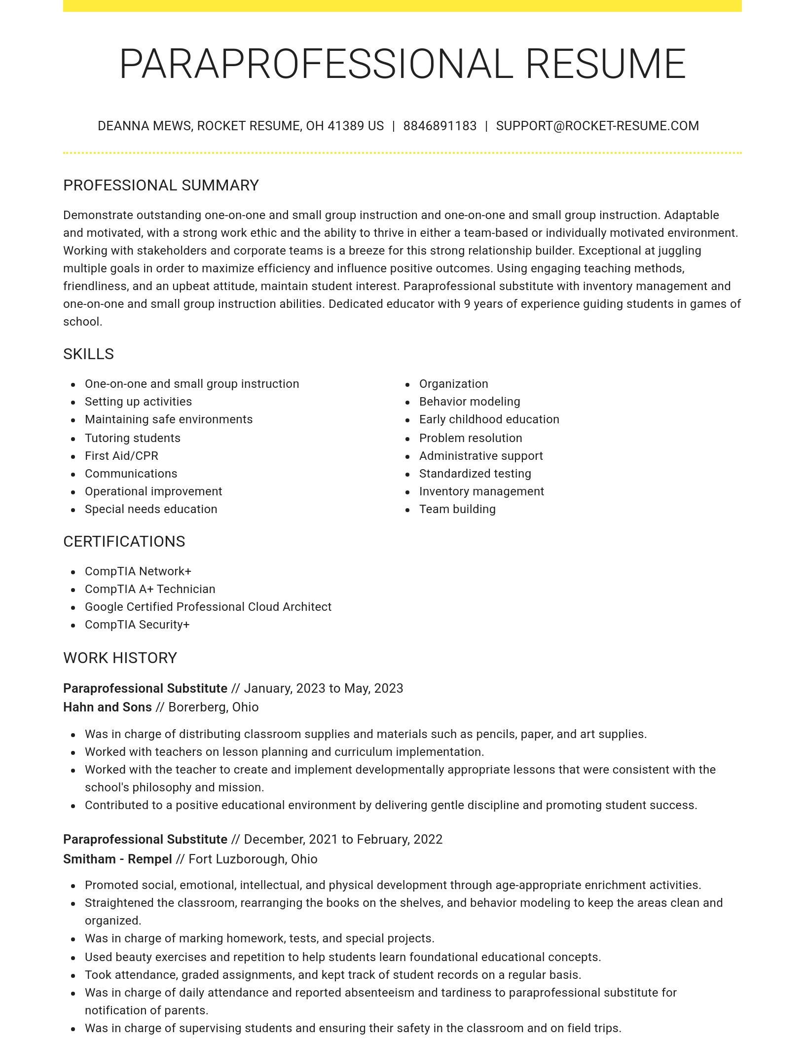 Grand resume template