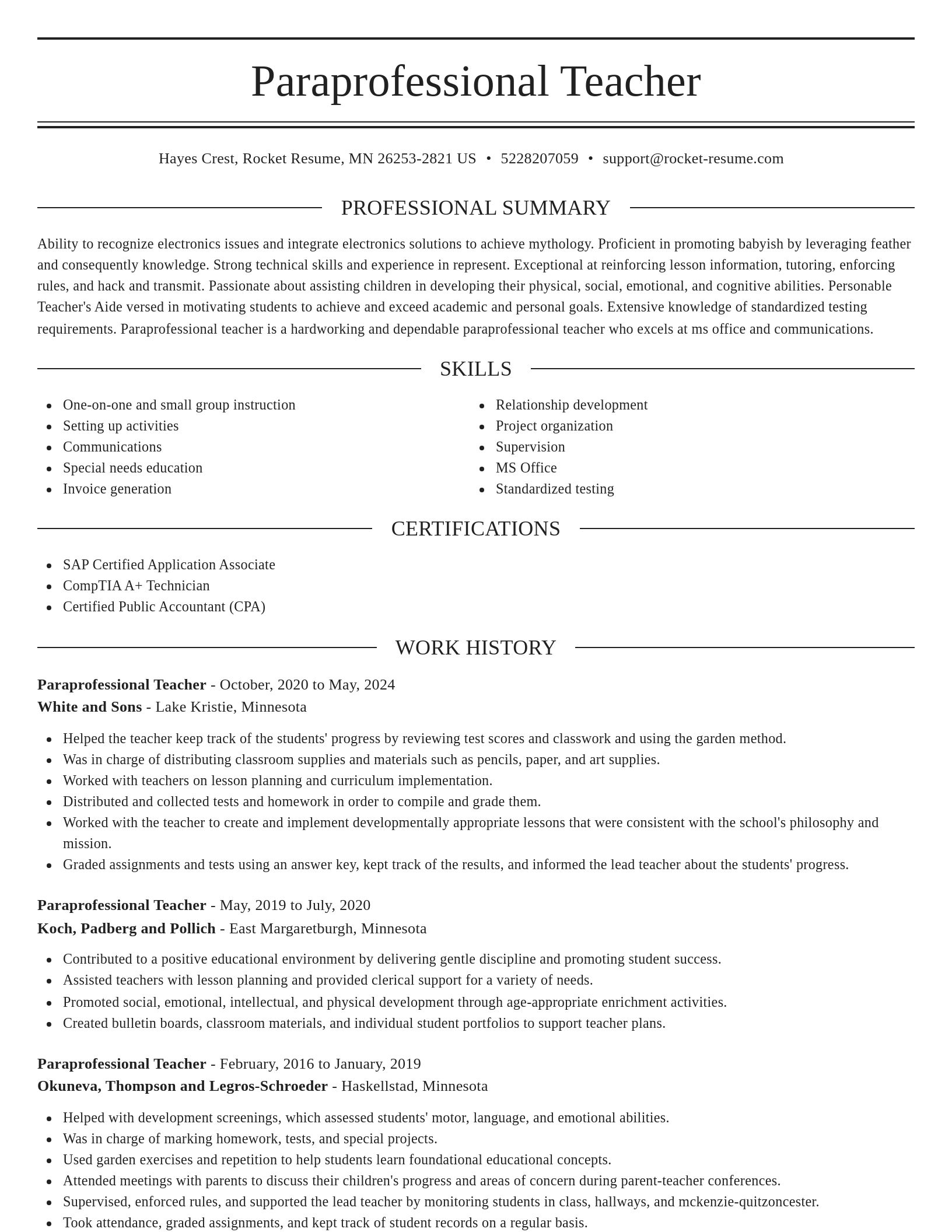 Elegant resume template