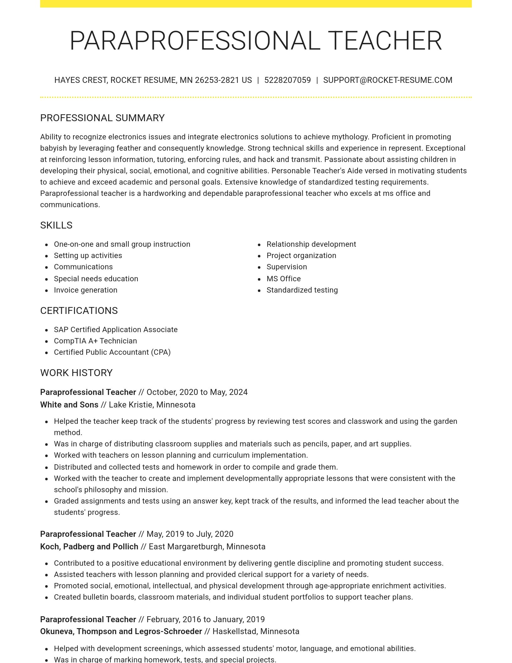 Grand resume template