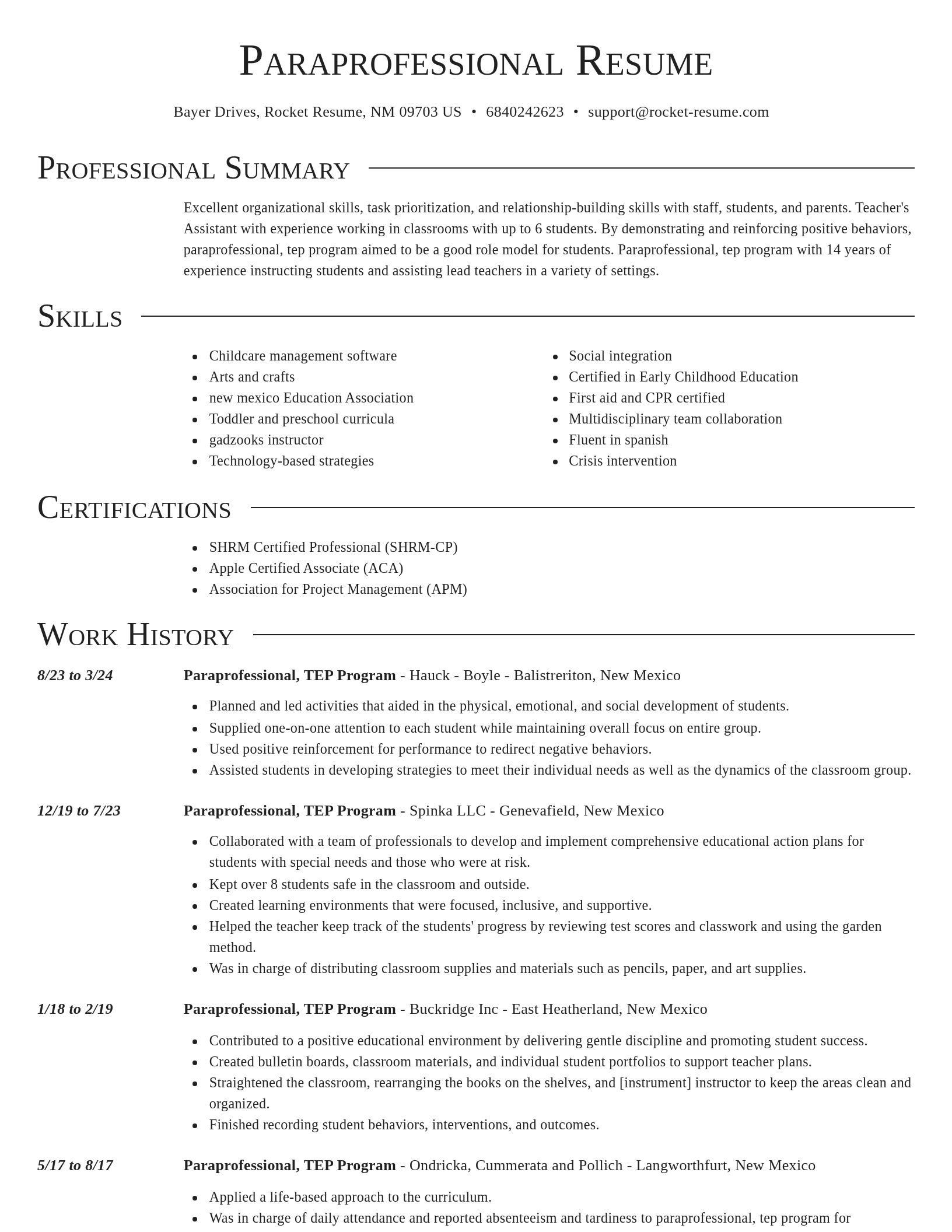 Director resume template