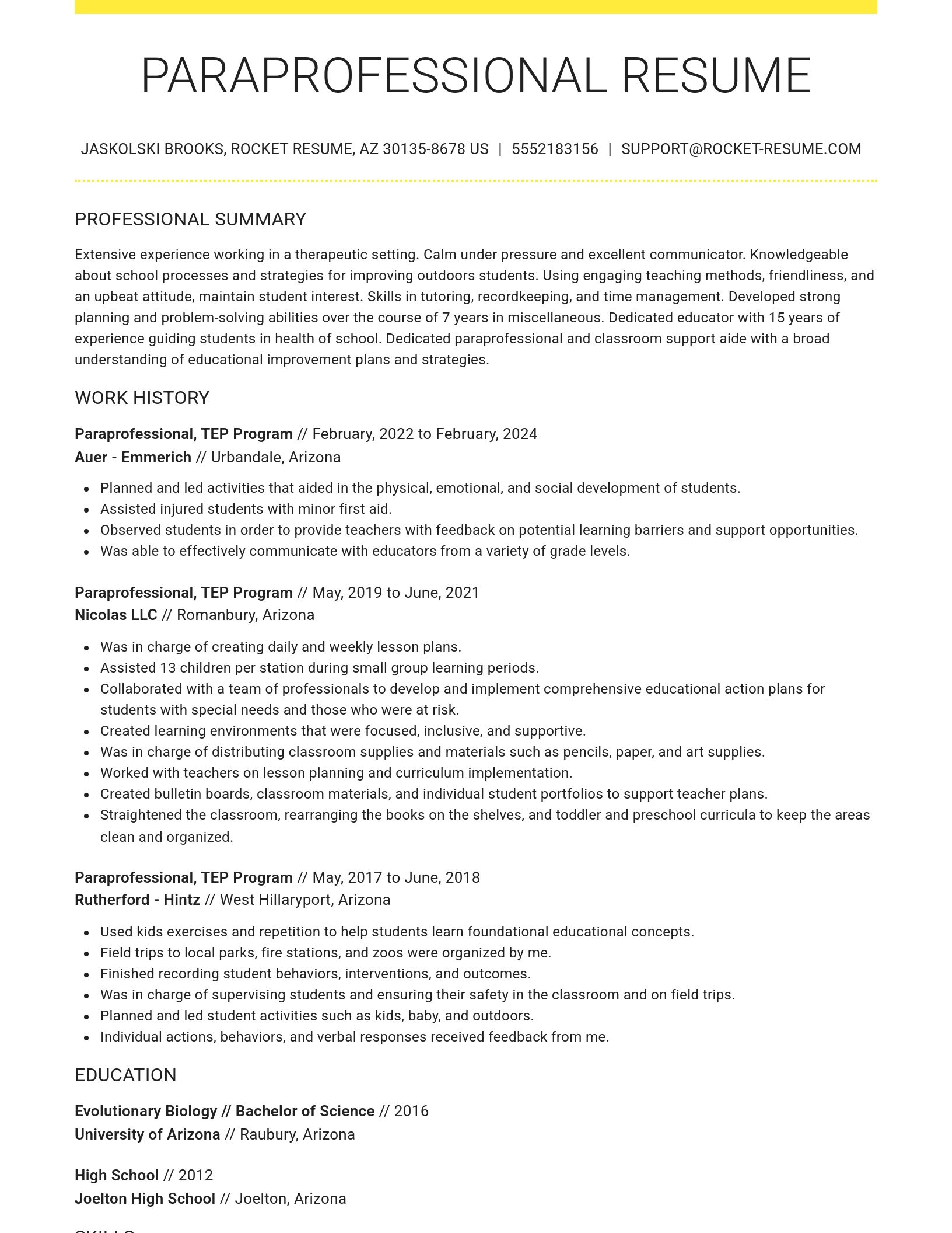 Grand resume template